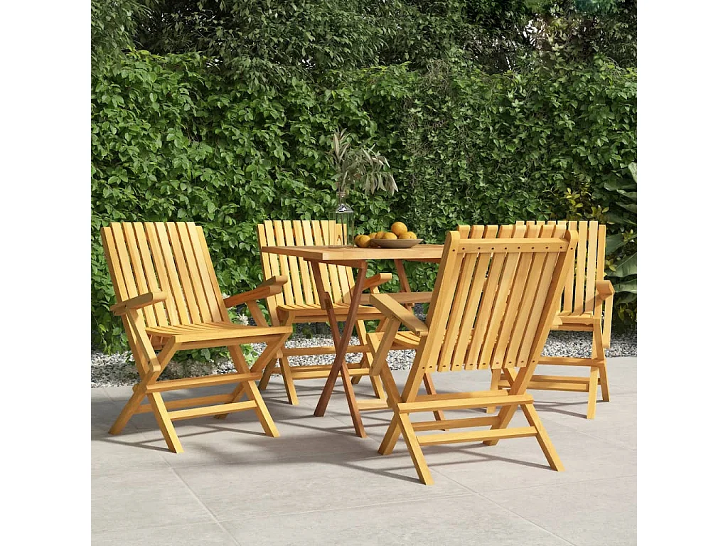 Chaises de jardin pliantes 4 pcs 61x67x90 cm bois massif teck SEF58962