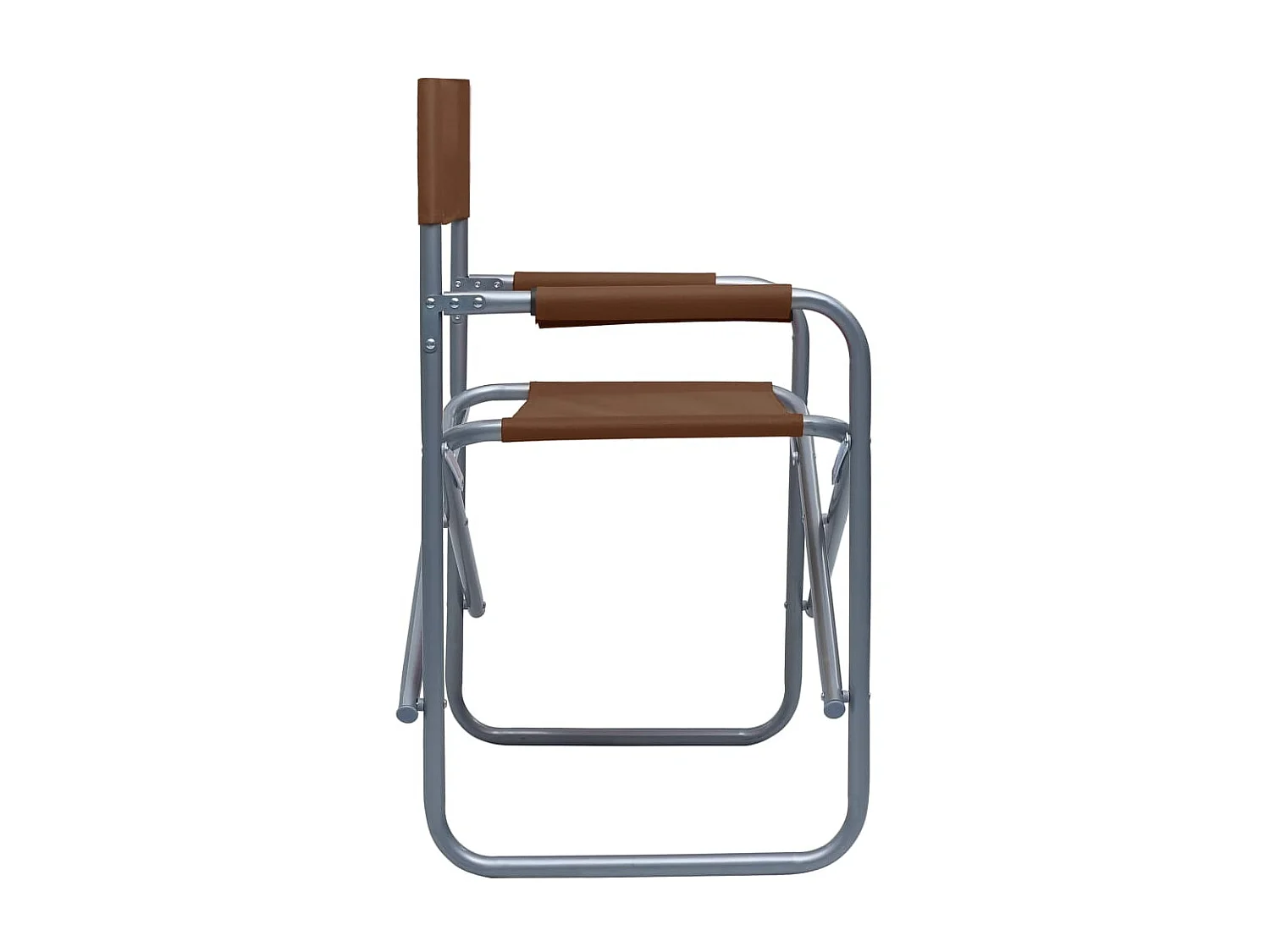 Chaises de metteur en scène 2 pcs Acier Marron SEF56790