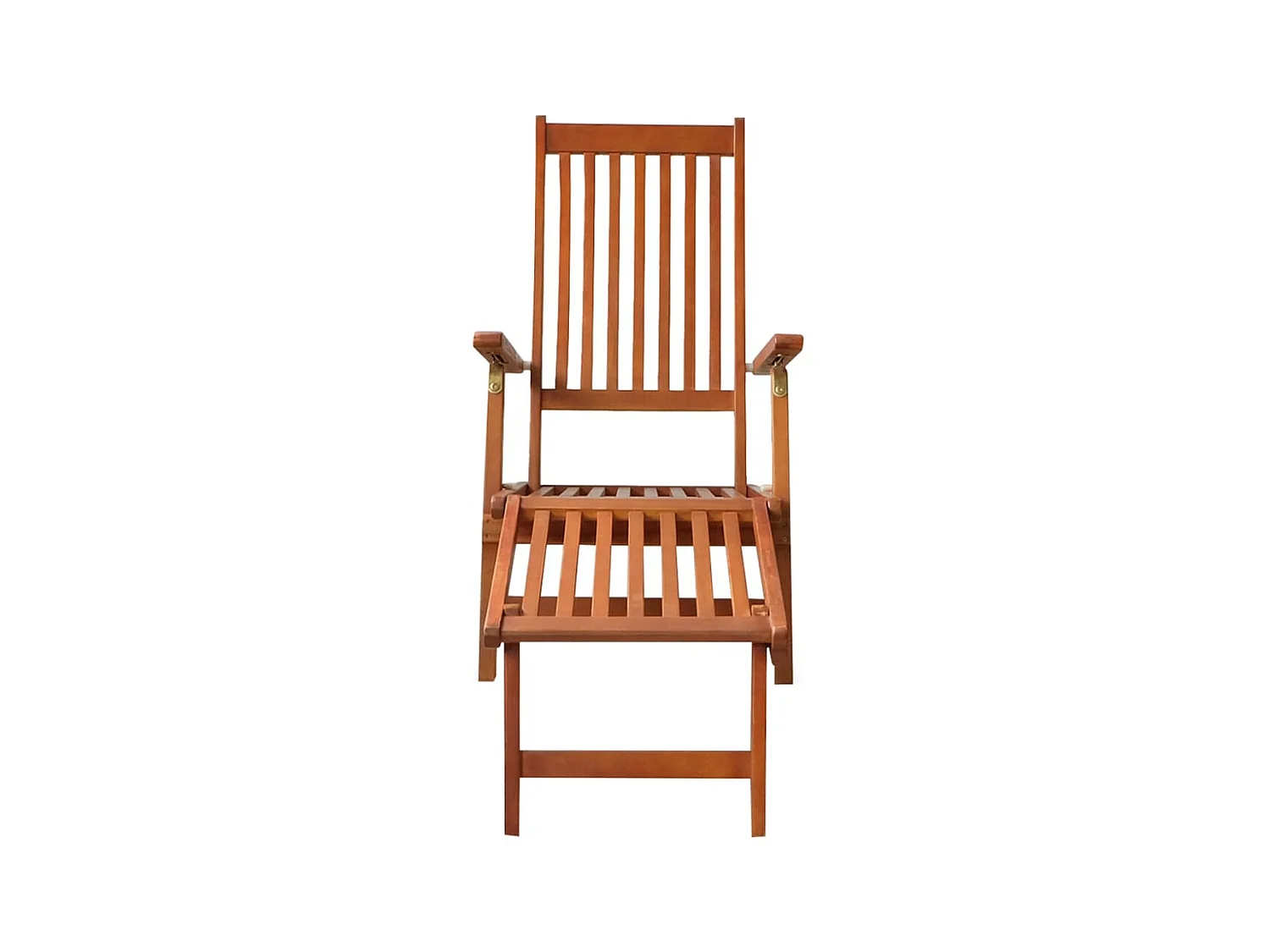 Tumbona de jardín con reposapiés y cojín madera maciza acacia ES18101