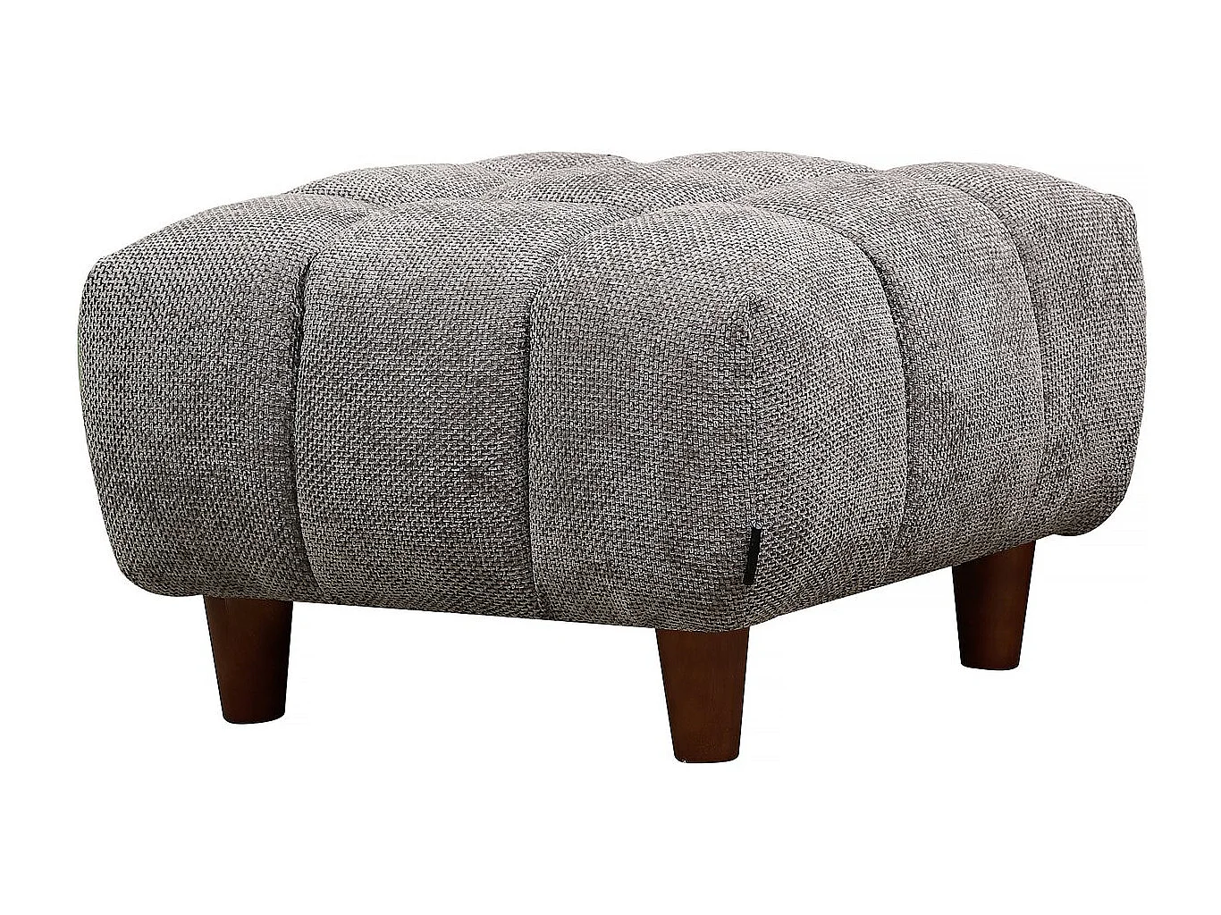 Ottoman pour canapé droit "Matignon" - 70 x 70 x 46 cm - Gris