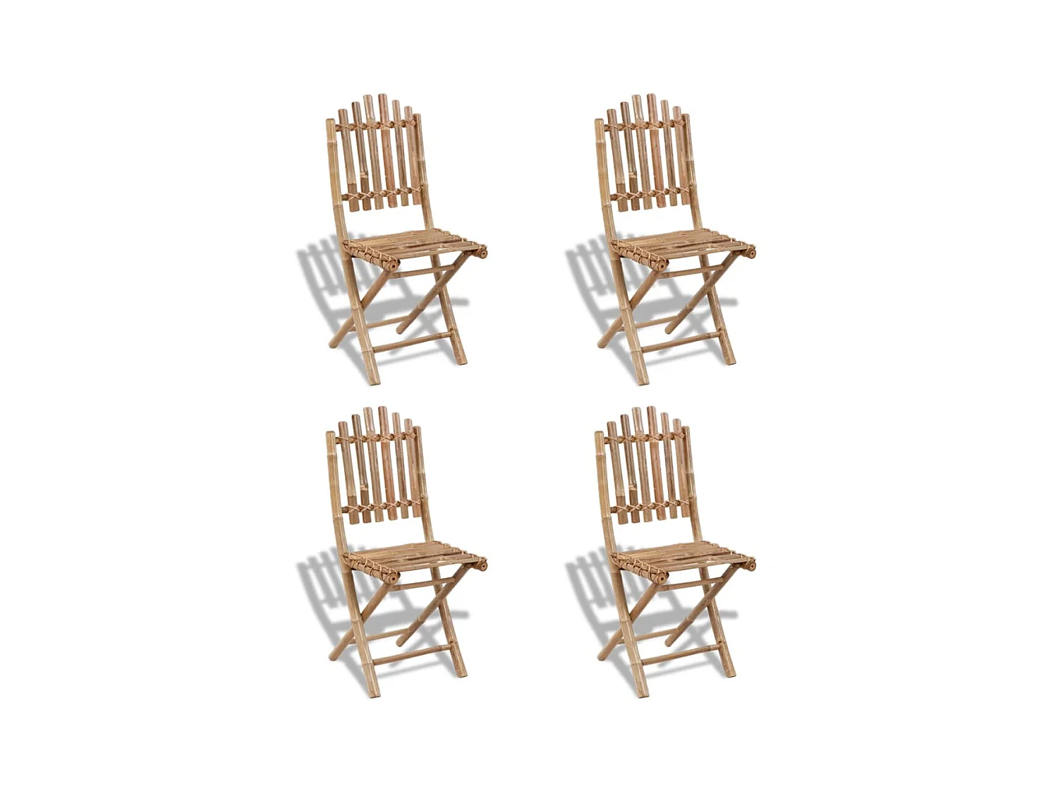 Chaises pliables d'extérieur Bambou 4 pcs SEF33335