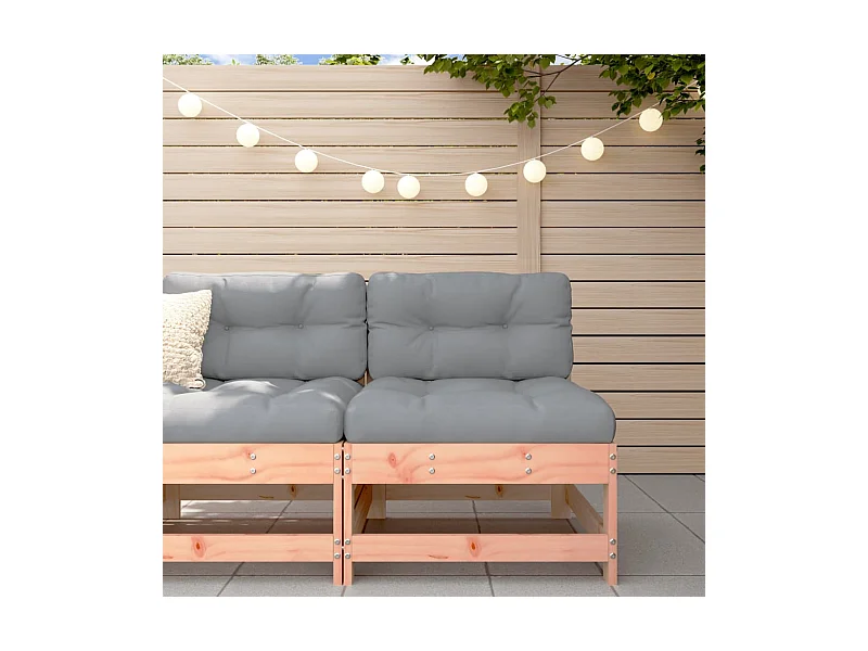 Sofá de centro com almofadões madeira de douglas maciça PT513862