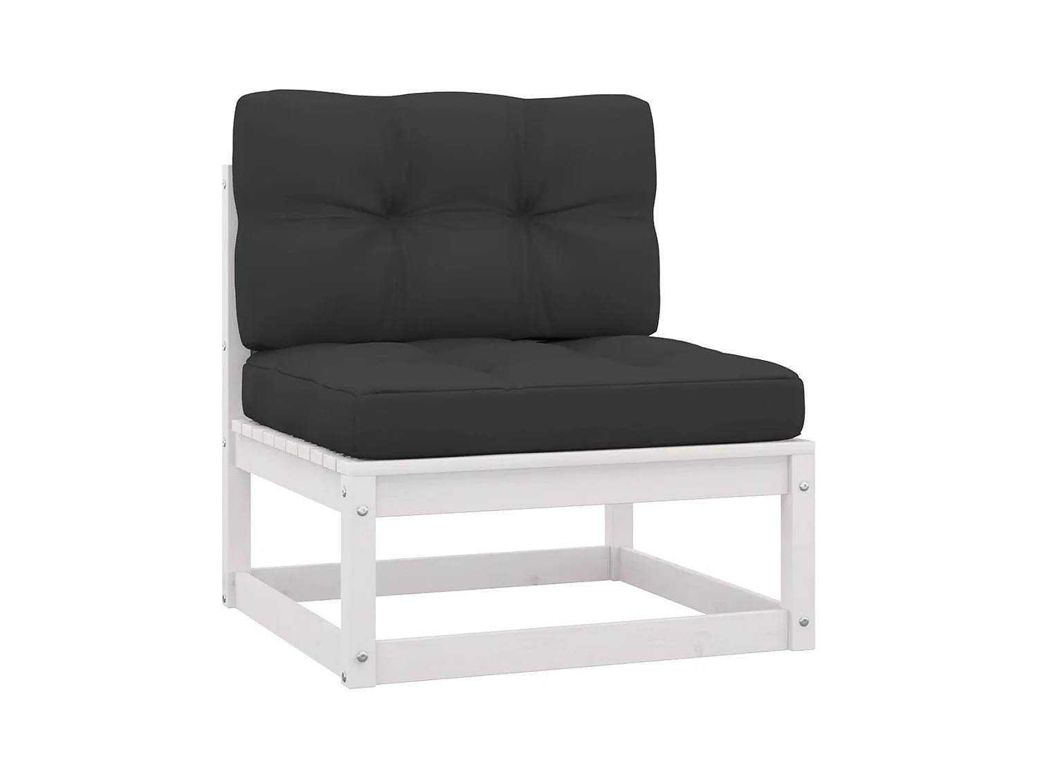 Canapé d'angle de jardin coussins anthracite Bois de pin massif PWRS41232