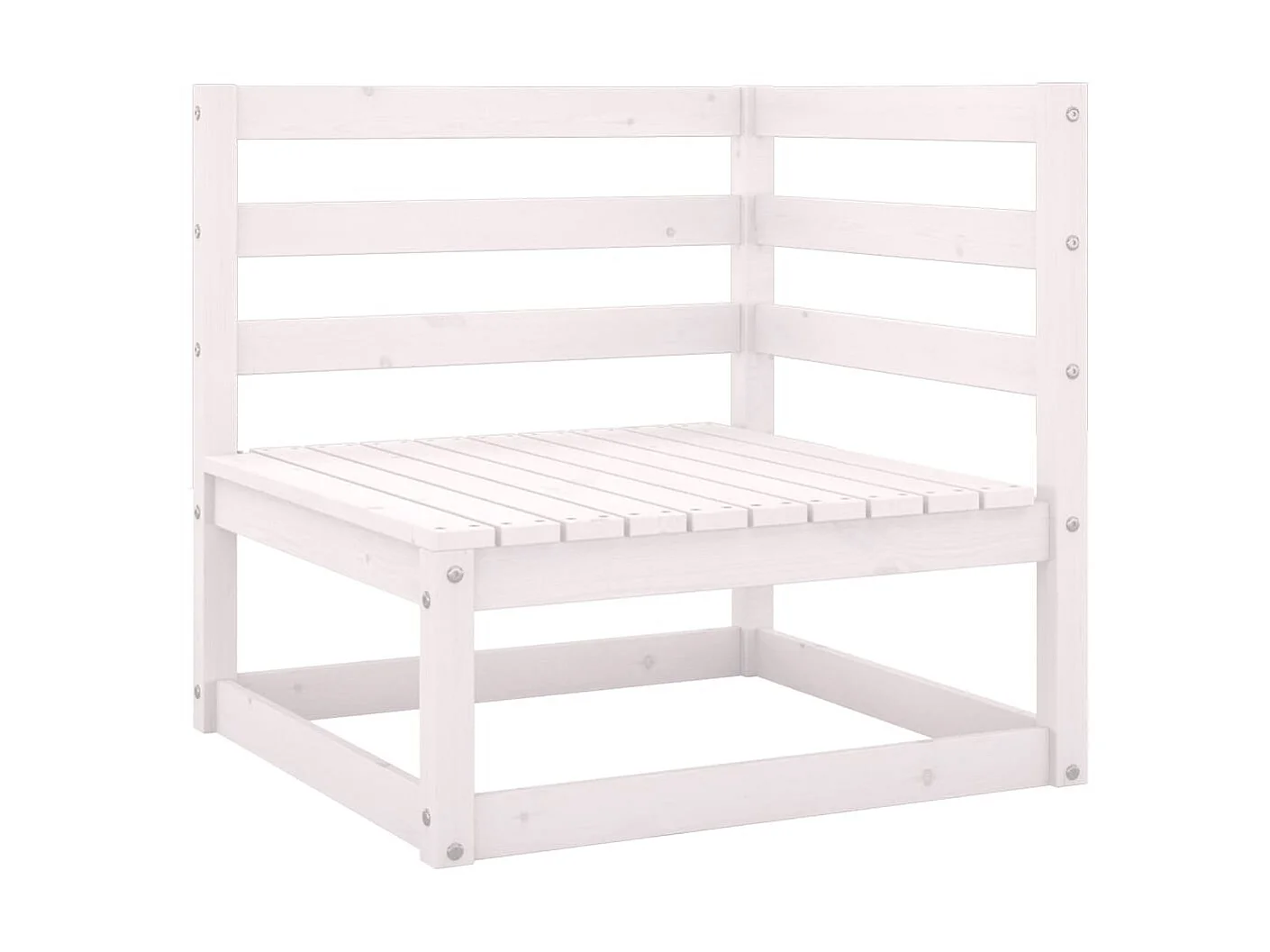 Sofá de esquina de jardín cojines gris antracita madera pino KOW50827