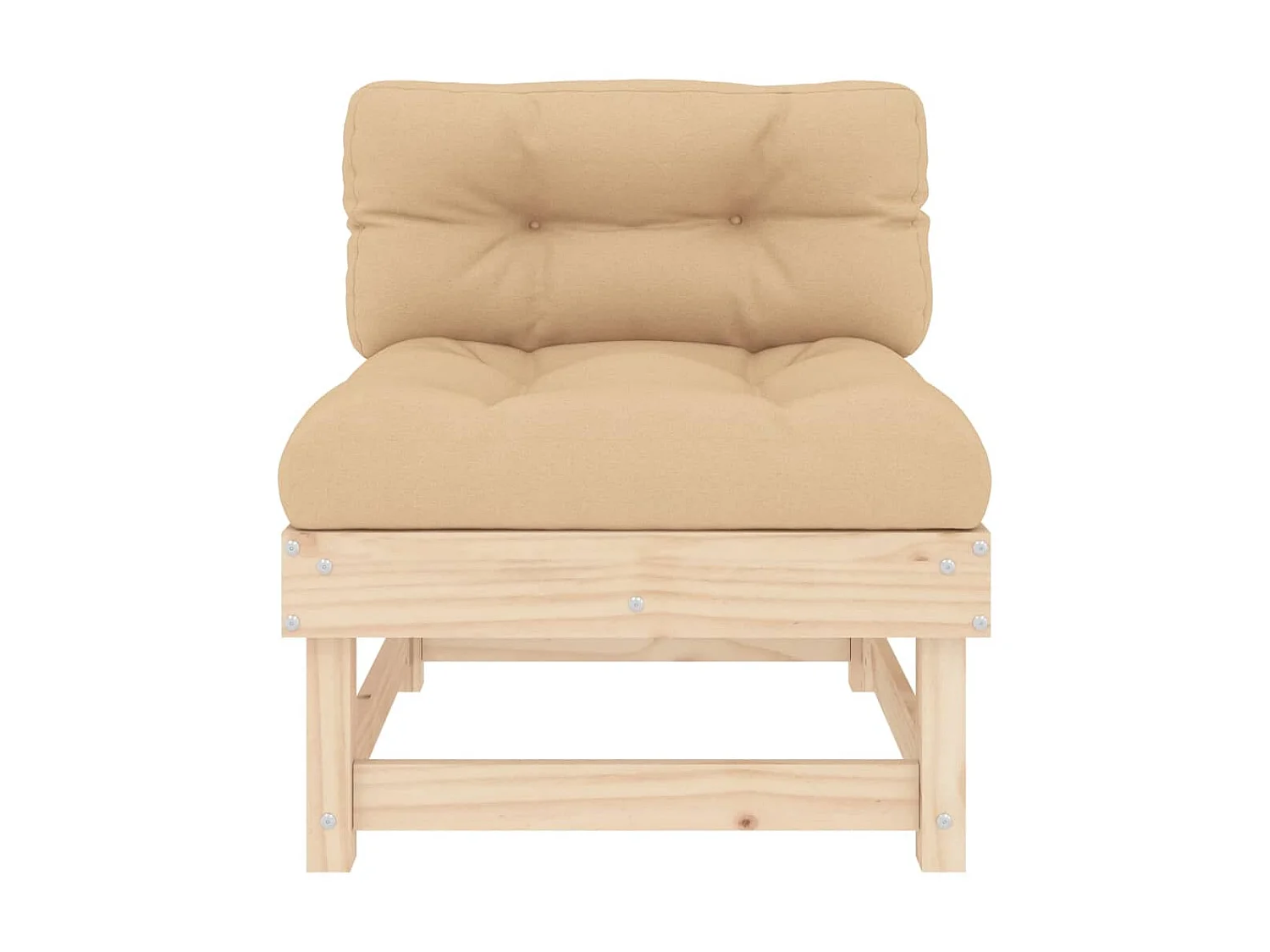 Sofás de centro com almofadões 2 pcs pinho maciço PT740021