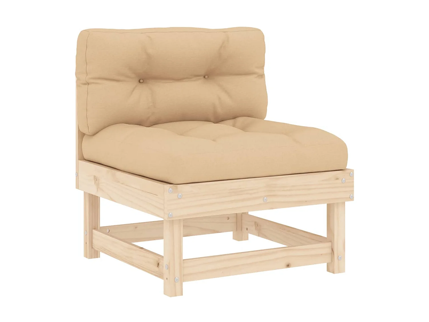 Sofás de centro com almofadões 2 pcs pinho maciço PT740021