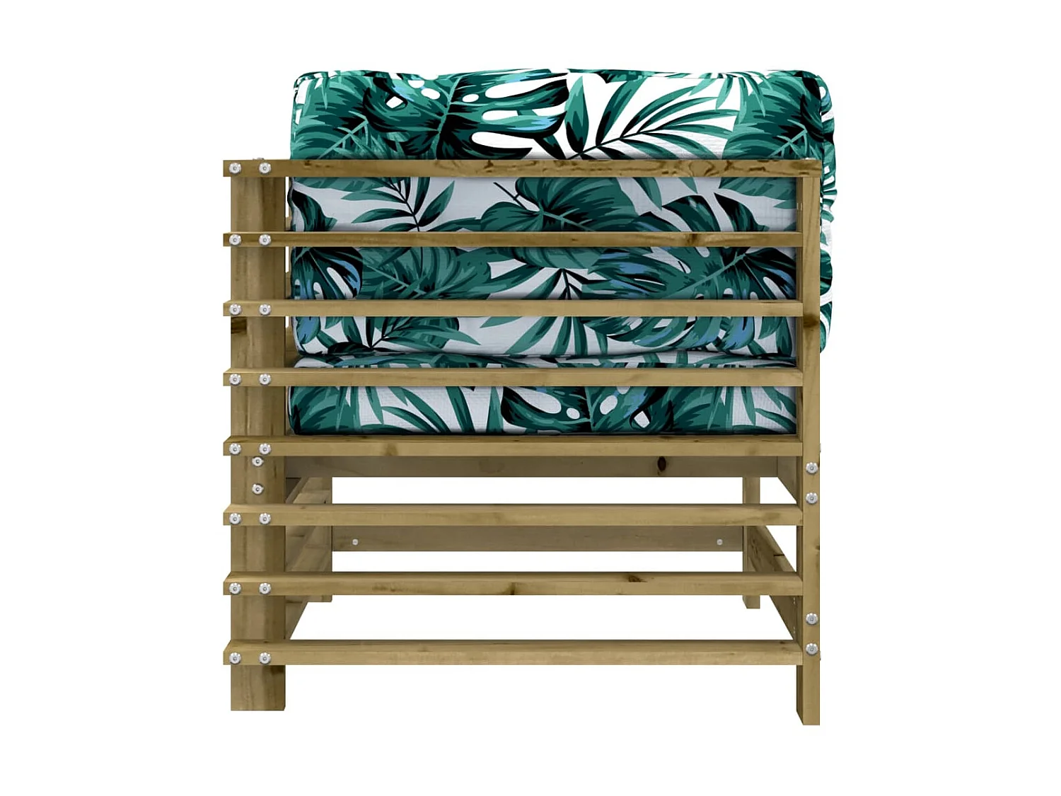 Canapé d'angle avec coussins bois de pin imprégné PWRS43428