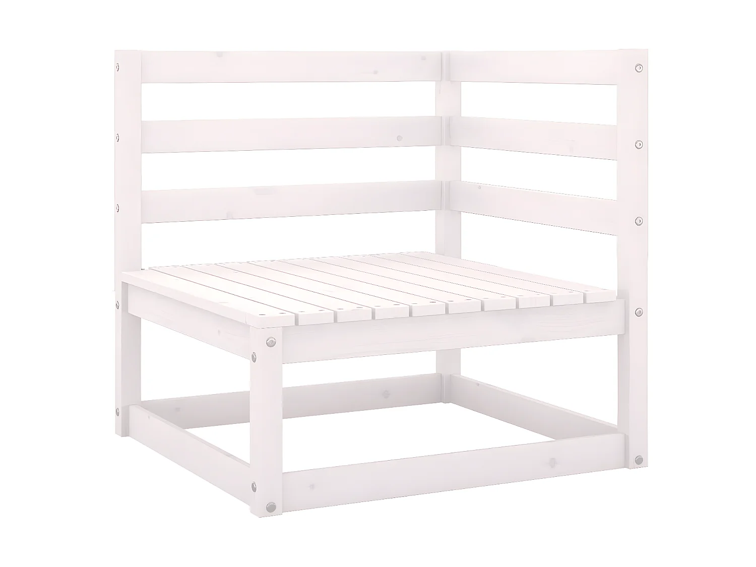 Set de muebles de jardín 2 pzas con cojines madera pino blanco KOW43639