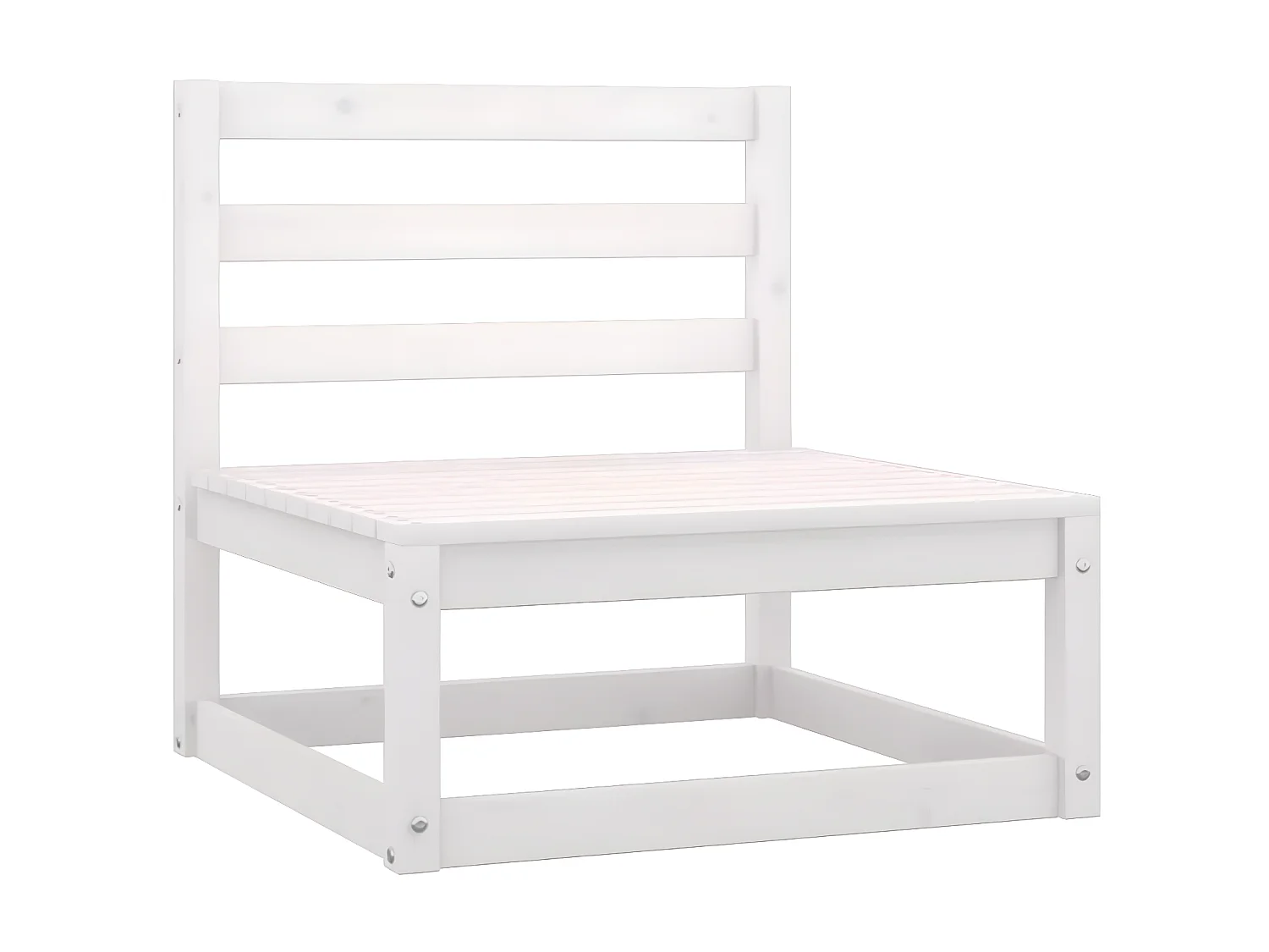 Set de muebles de jardín 2 pzas con cojines madera pino blanco KOW43639