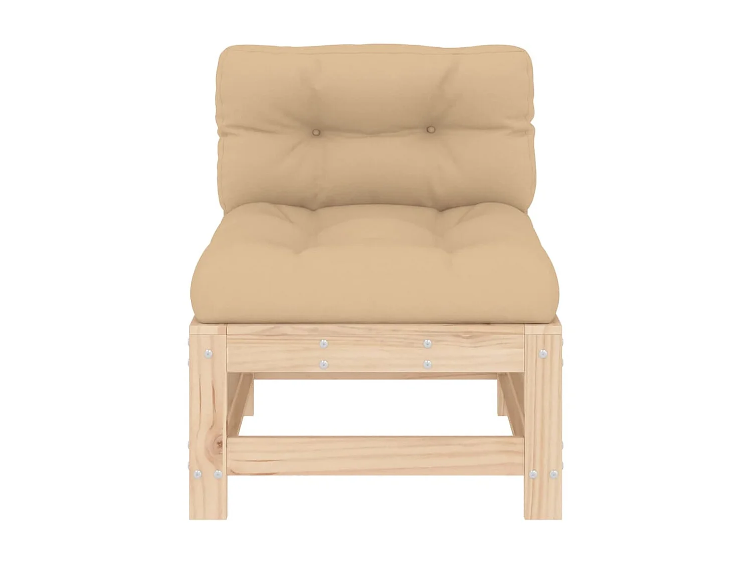 Canapés centraux de jardin avec coussins 2 pcs bois de pin massif PWRS72579