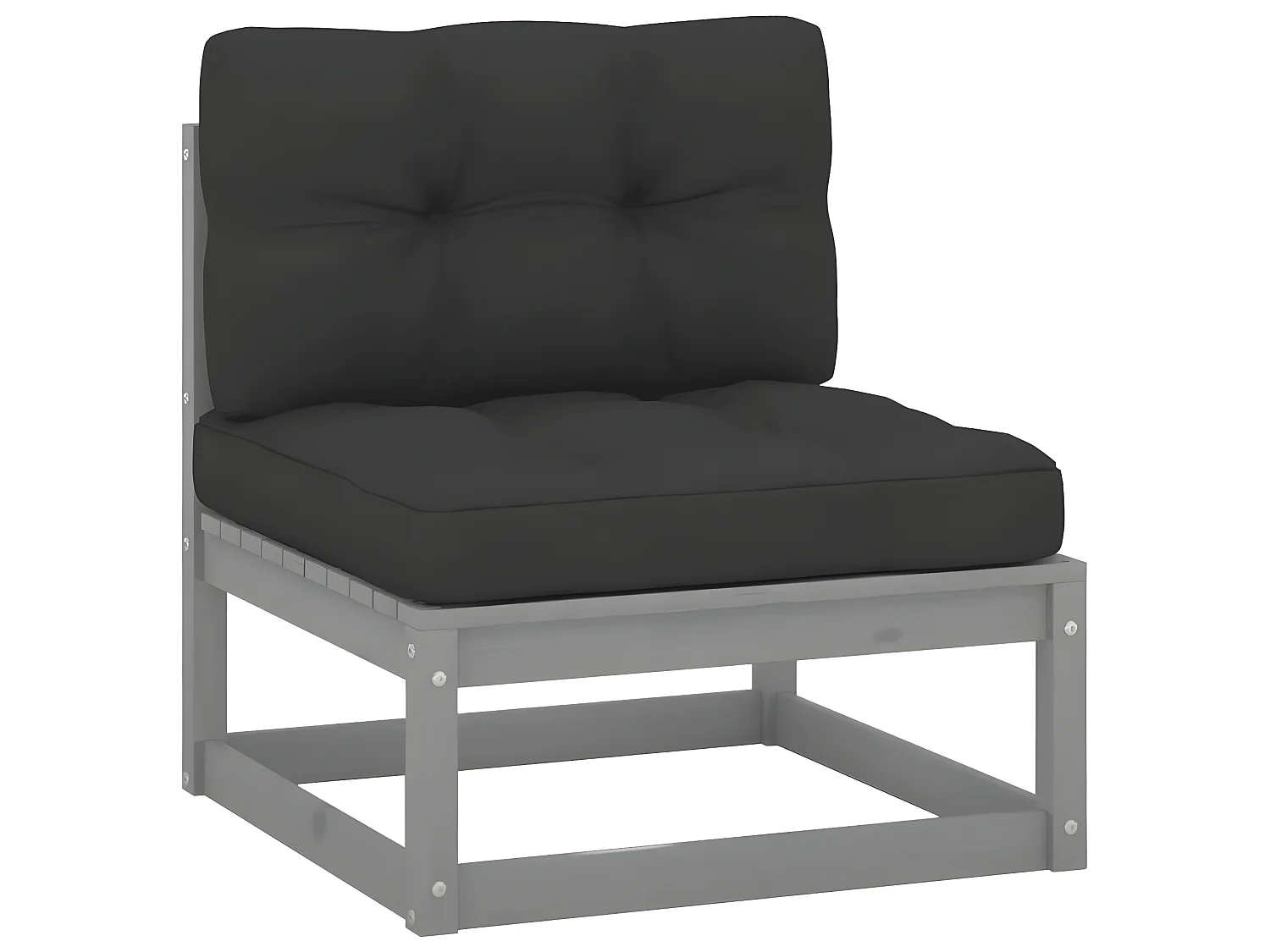 Canapé central de jardin de jardin avec coussins,  Banc de Jardin ou Terrasse  anthracite Gris PWRS51451