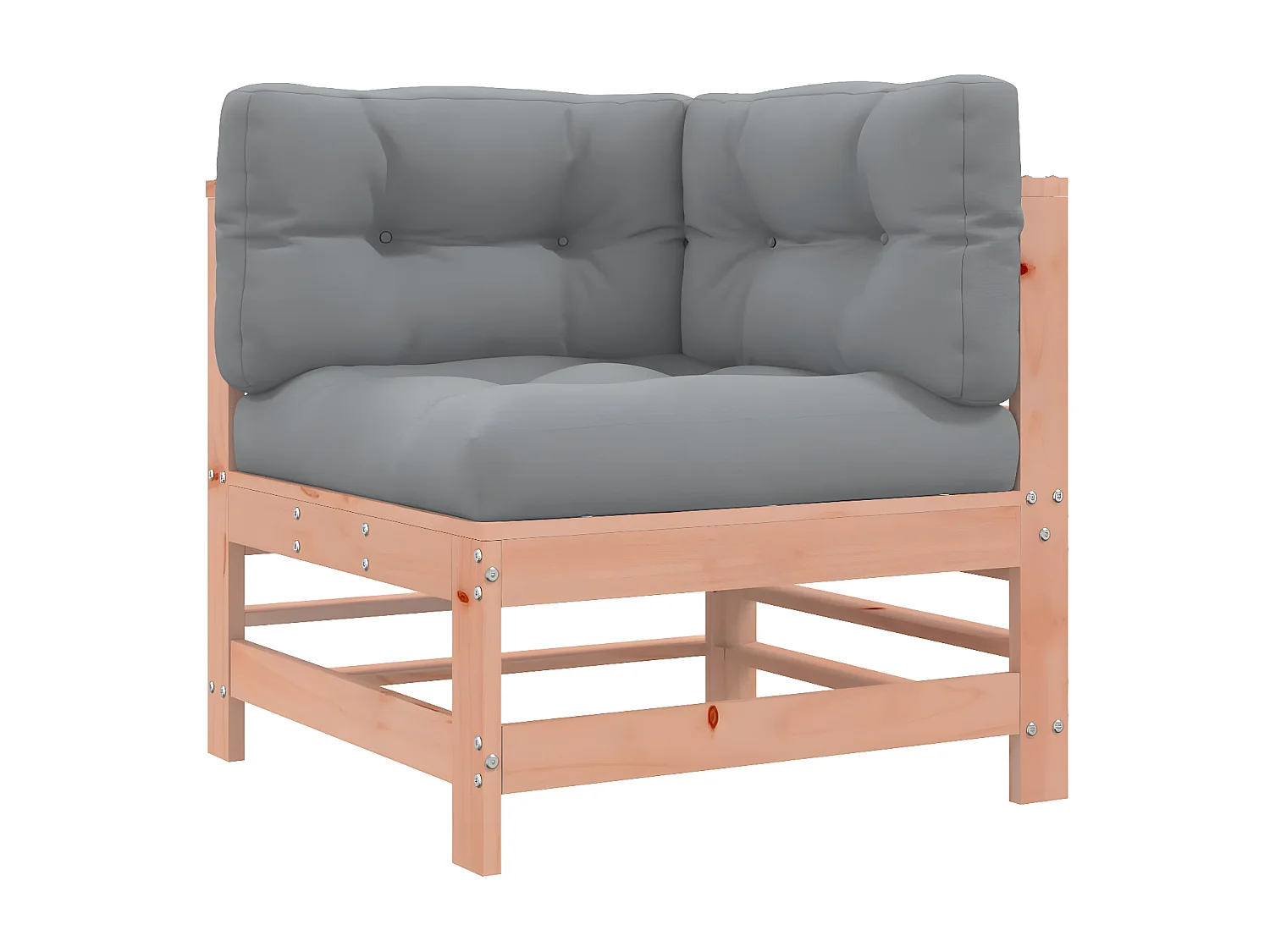 Canapé d'angle avec coussins bois massif douglas PWRS37315