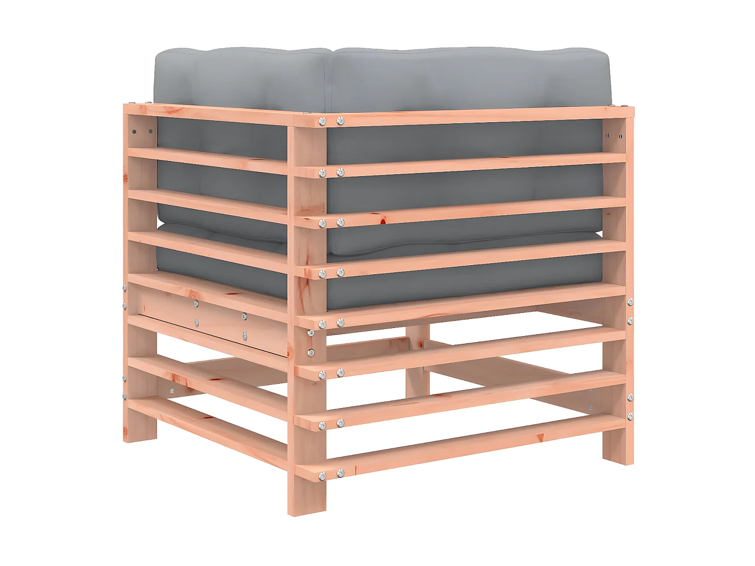 Canapé d'angle avec coussins bois massif douglas PWRS37315