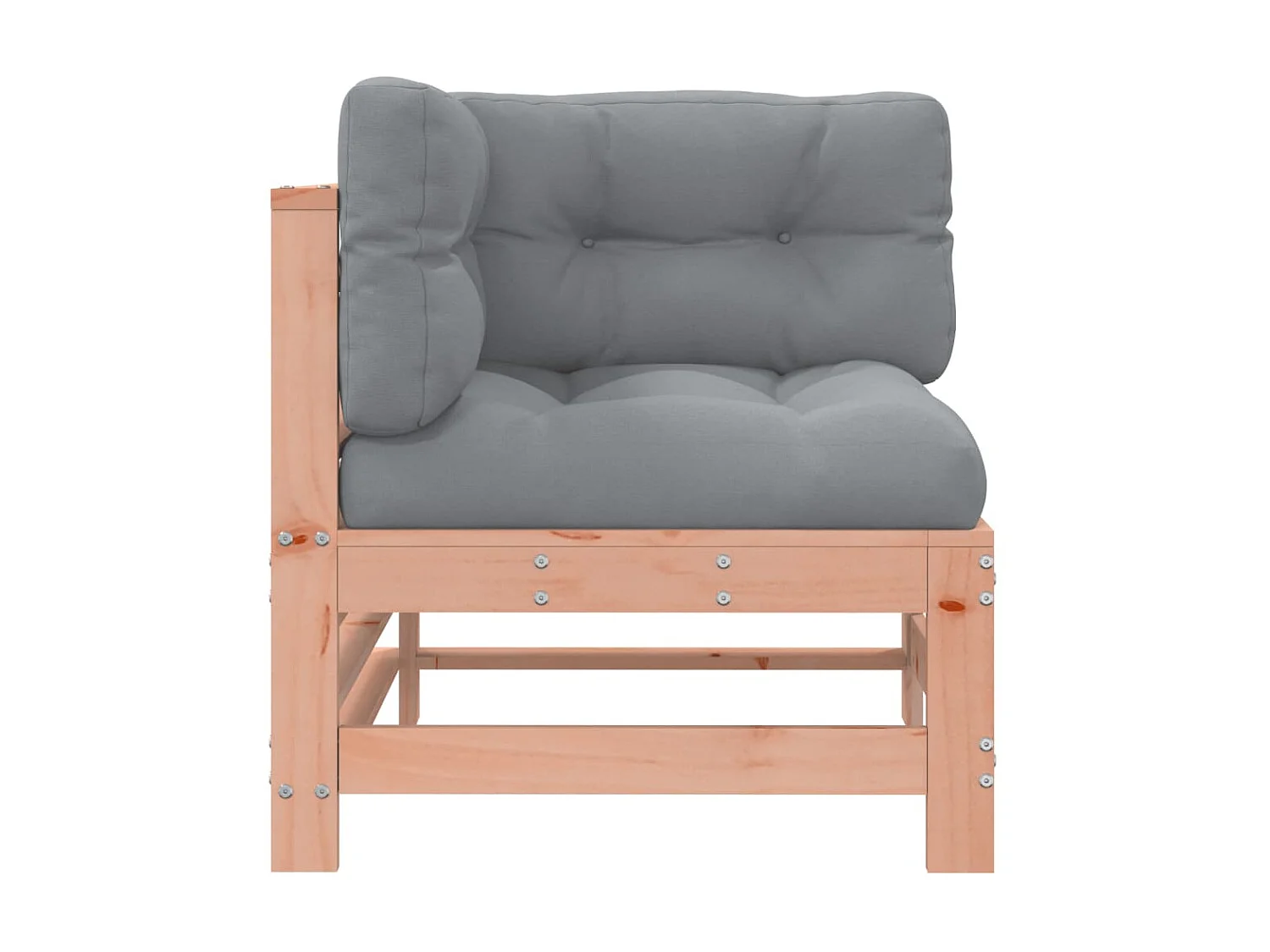 Canapé d'angle avec coussins bois massif douglas PWRS37315