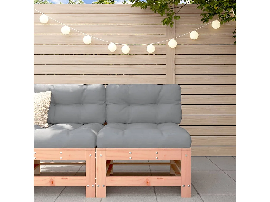 Sofá de centro com almofadões madeira de douglas maciça PT732558