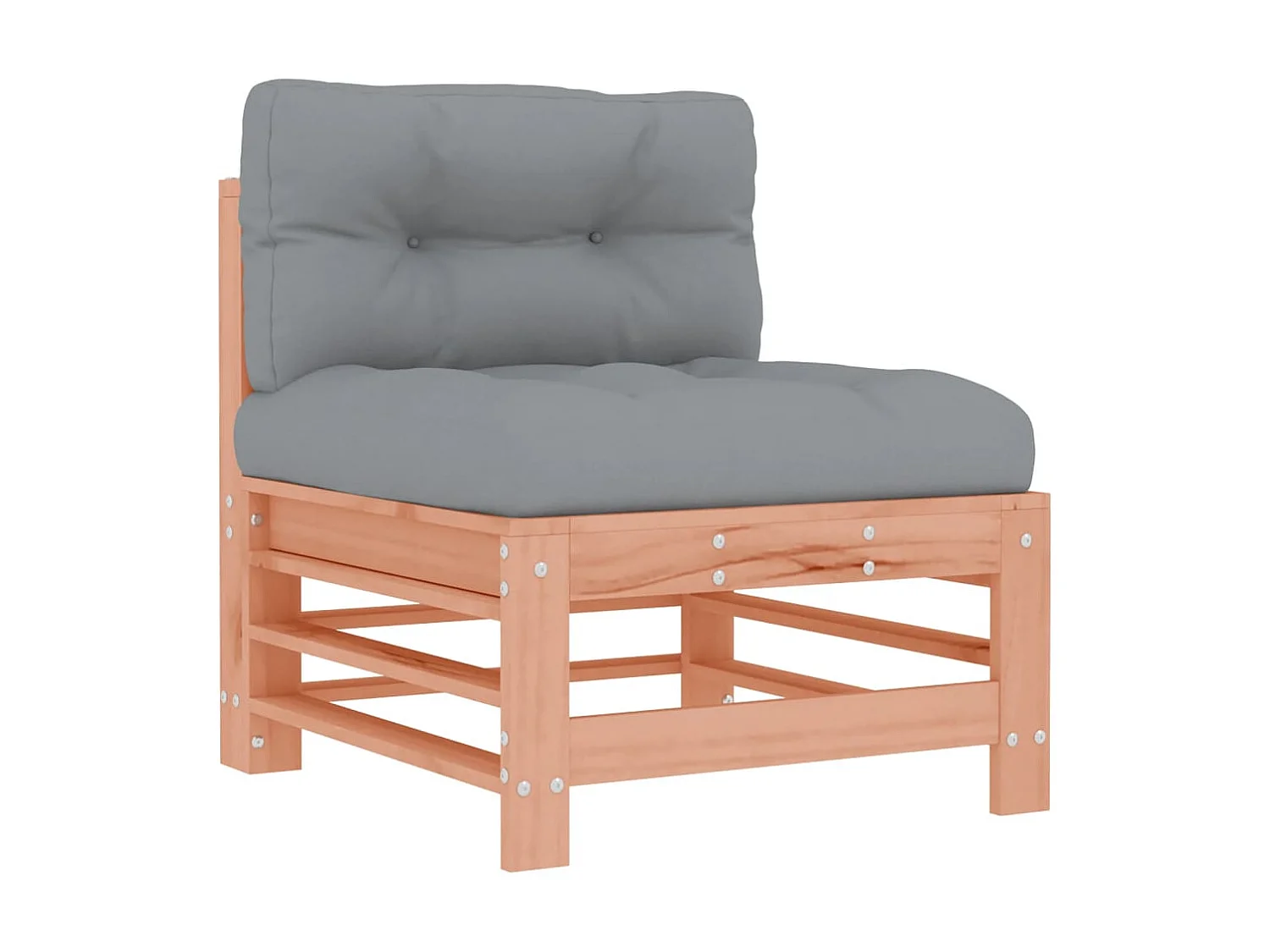 Sofá de centro com almofadões madeira de douglas maciça PT732558