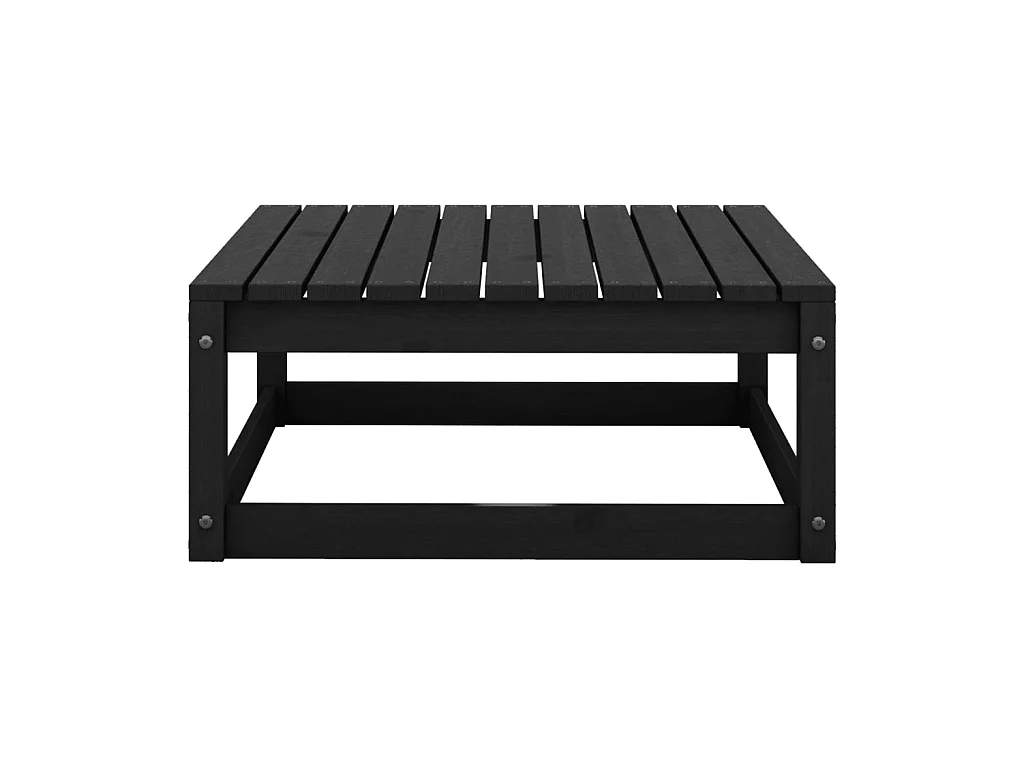 2-tlg. Garten-Sitzgruppe | Garten-Lounge-Set mit Kissen Schwarz Kiefer Massivholz -GKD118164
