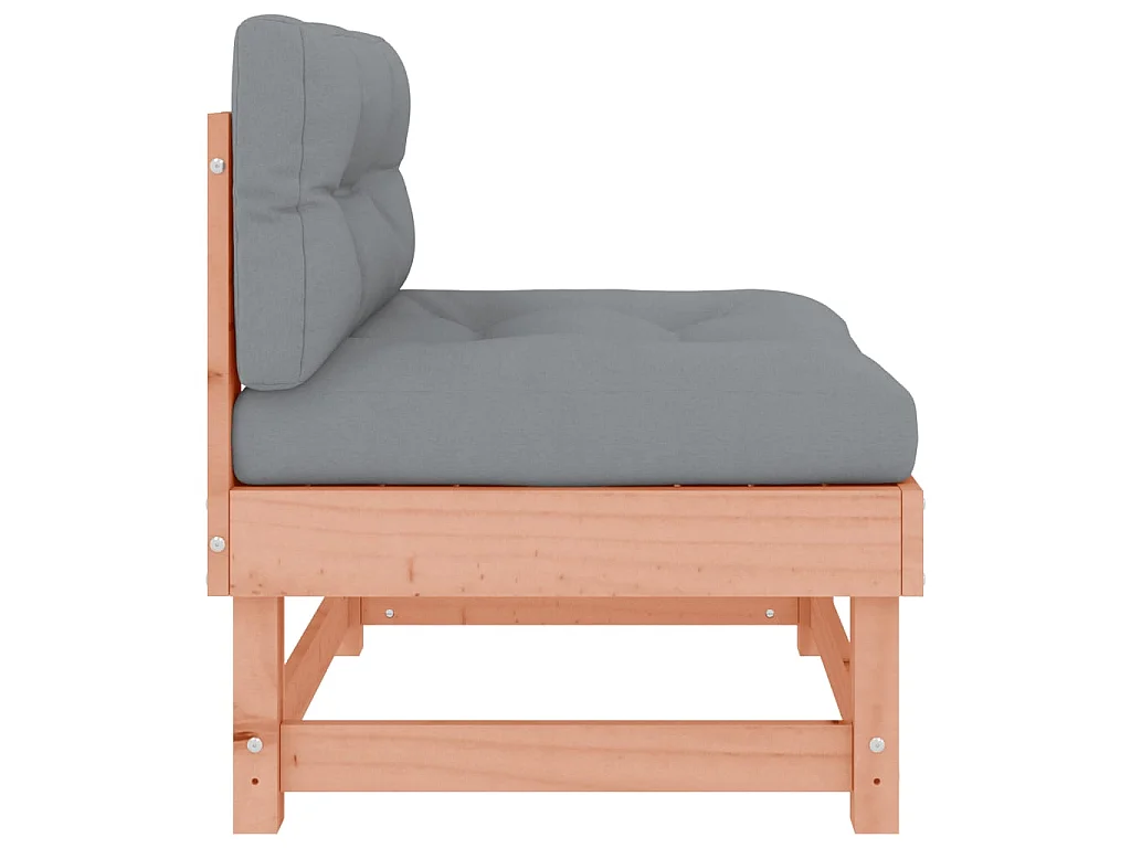 Canapé central de jardin avec coussins bois massif douglas PWRS83754