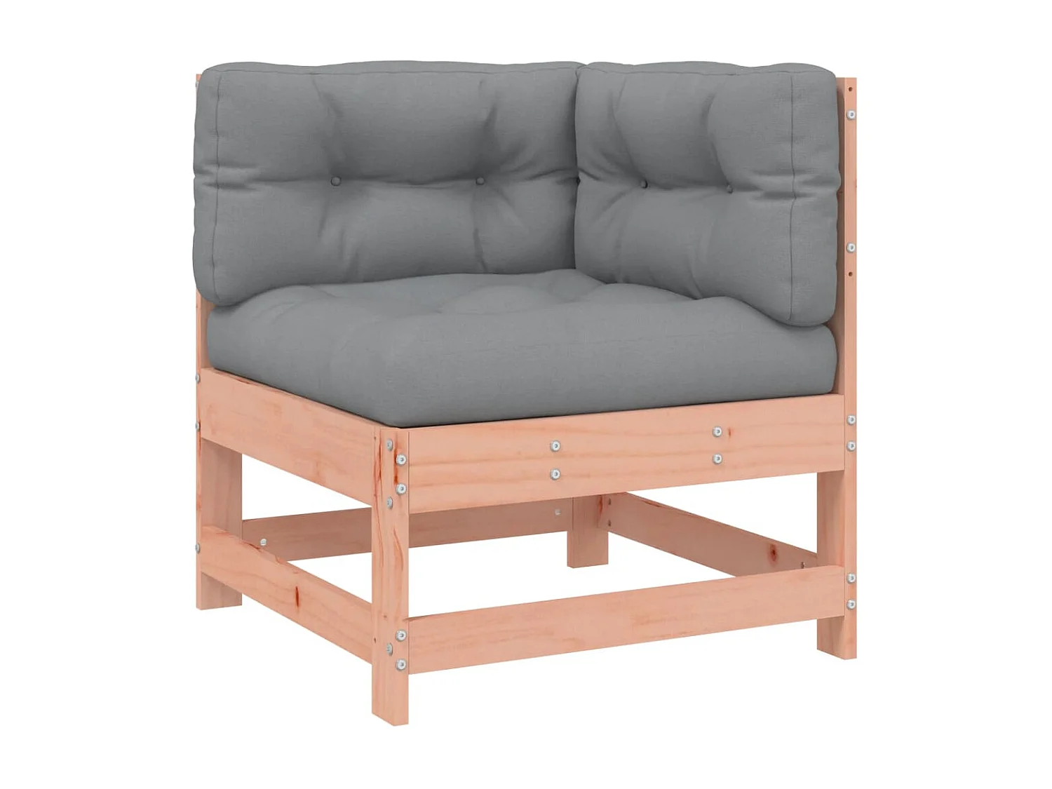 Canapé d'angle avec coussins bois massif douglas PWRS58114