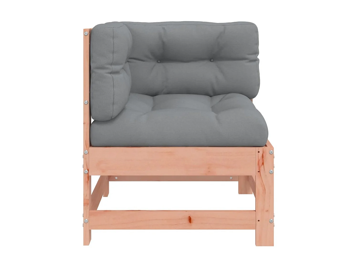 Canapé d'angle avec coussins bois massif douglas PWRS58114