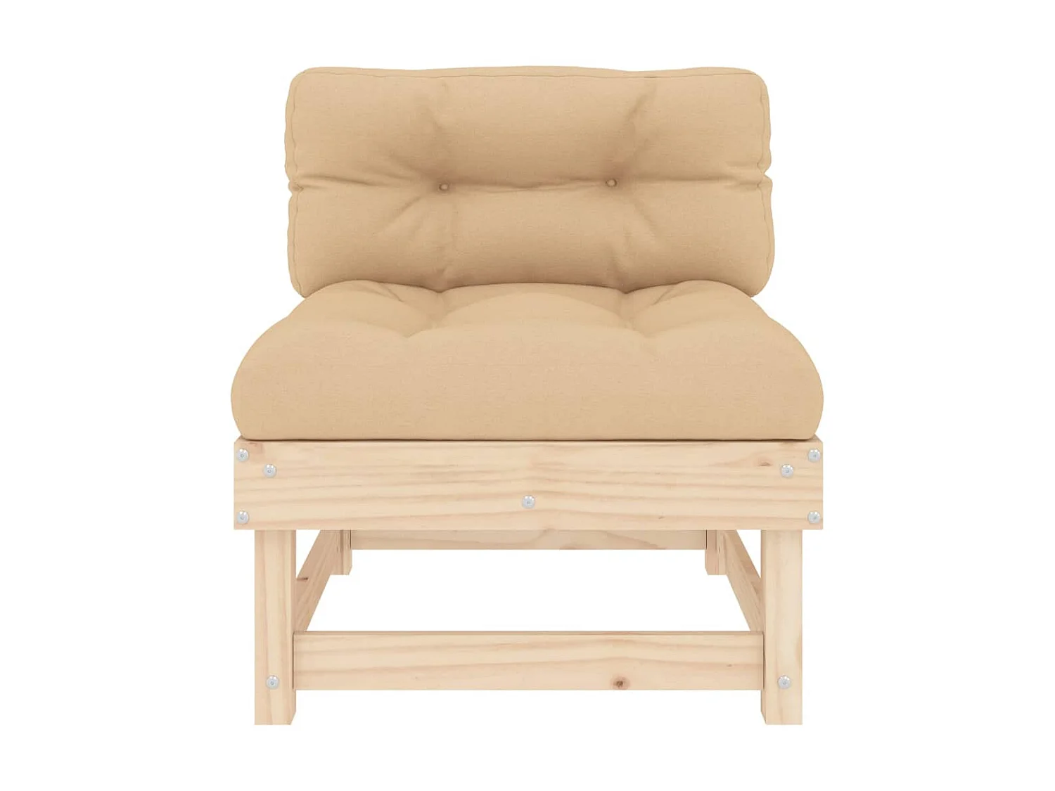 Sofá central con cojines madera maciza de pino KOW34434