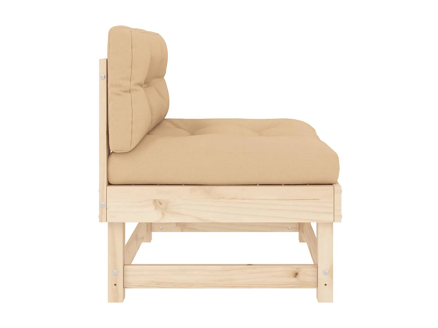 Sofá central con cojines madera maciza de pino KOW34434