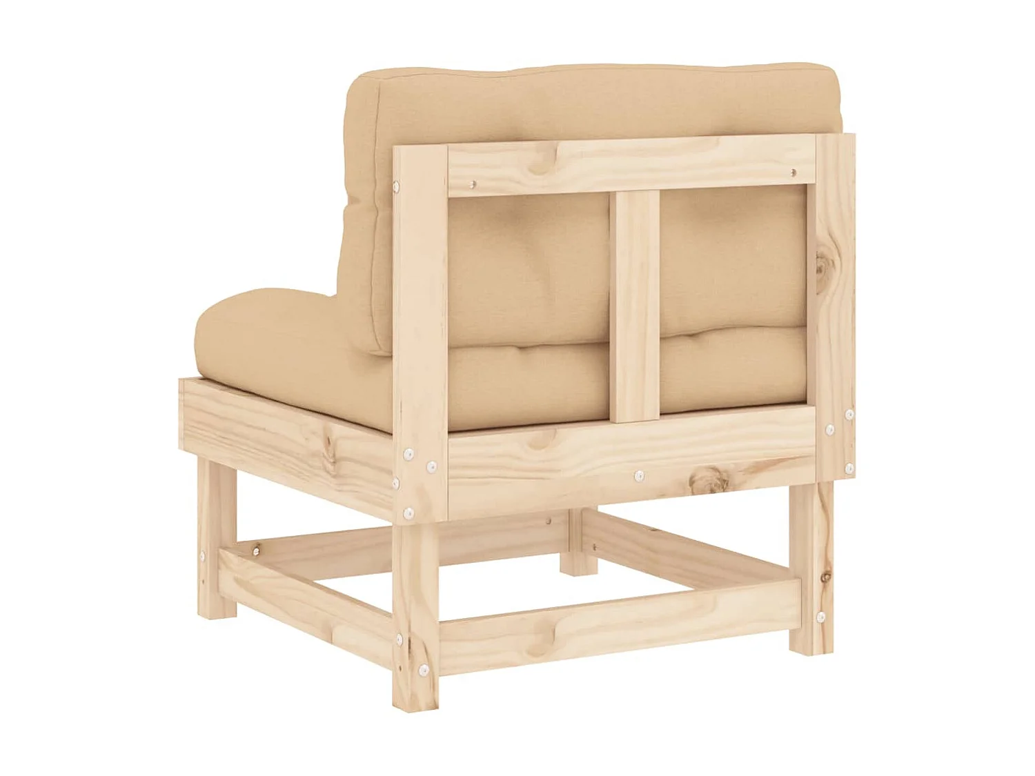 Sofá central con cojines madera maciza de pino KOW34434