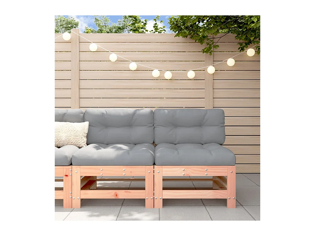 Canapés centraux de jardin avec coussins 2 pcs bois massif douglas PWRS51043