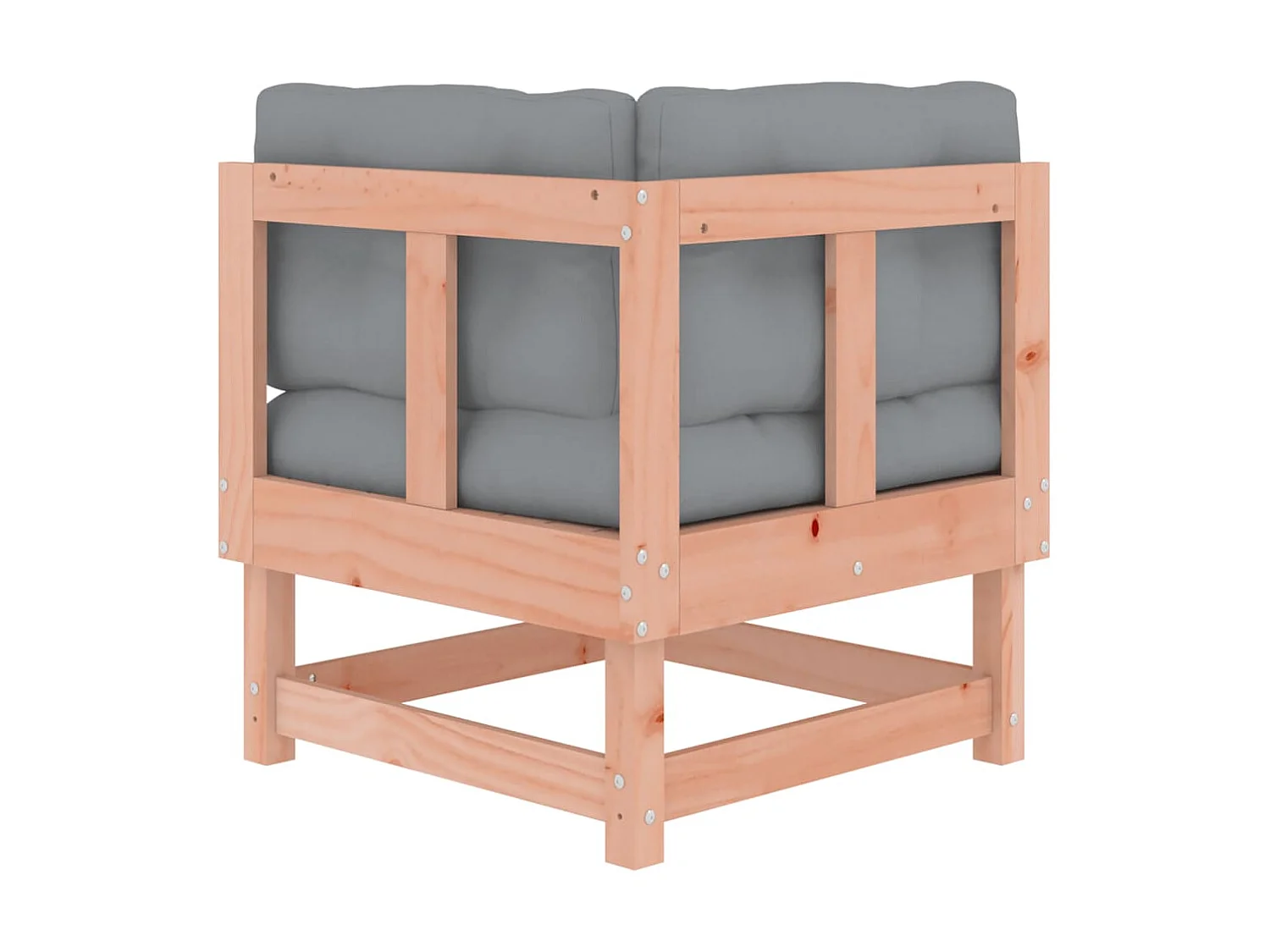 Canapé d'angle avec coussins bois massif douglas PWRS33101