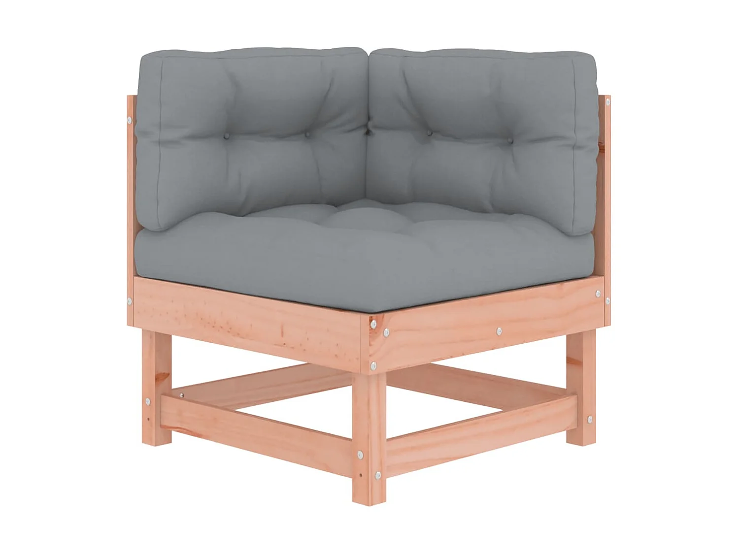 Canapé d'angle avec coussins bois massif douglas PWRS33101