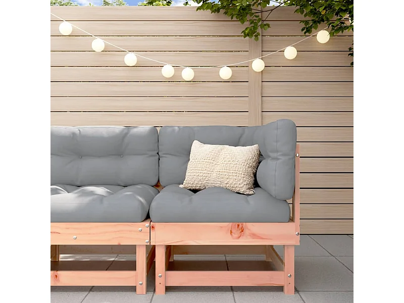 Canapé d'angle avec coussins bois massif douglas PWRS33101