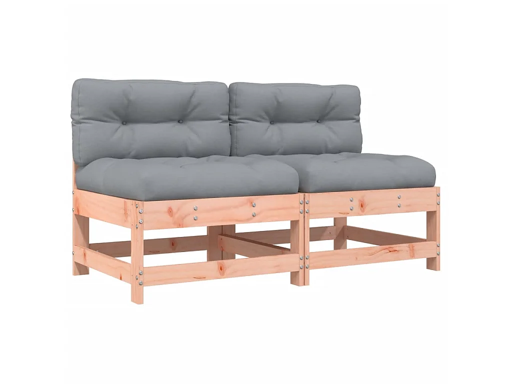 Sofás de centro com almofadões 2 pcs madeira de douglas maciça PT202655