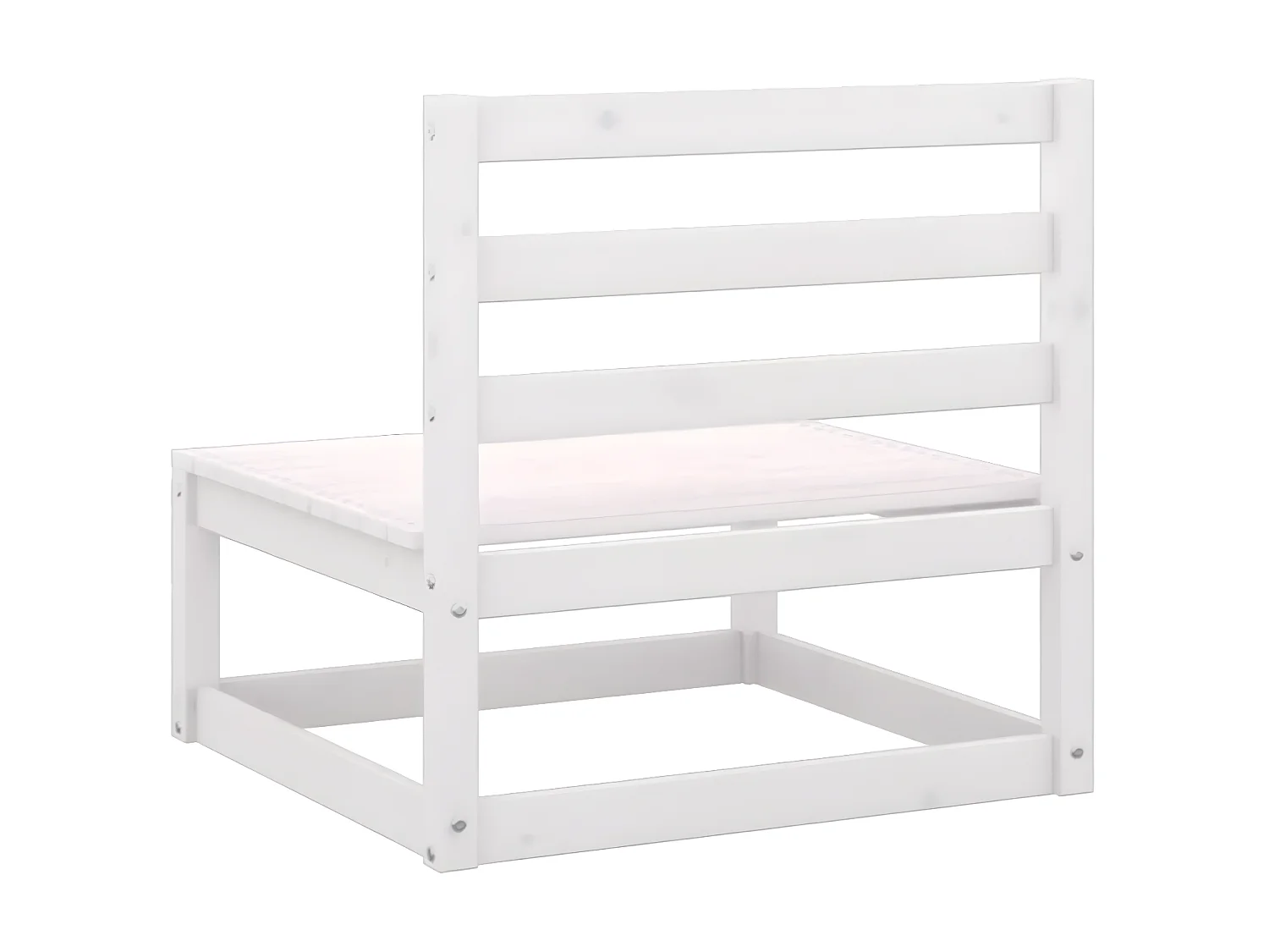 Set de muebles de jardín 3 pzas con cojines madera pino blanco KOW80984