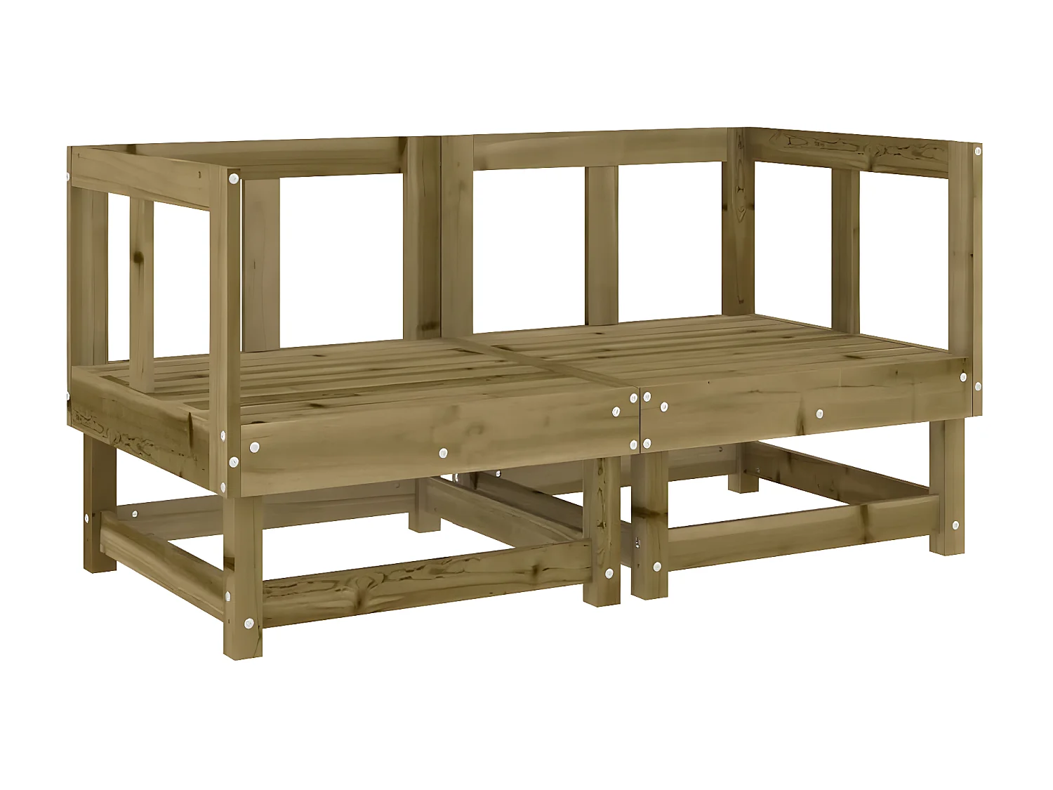 Canapés d'angle avec coussins 2 pcs bois de pin imprégné PWRS26181