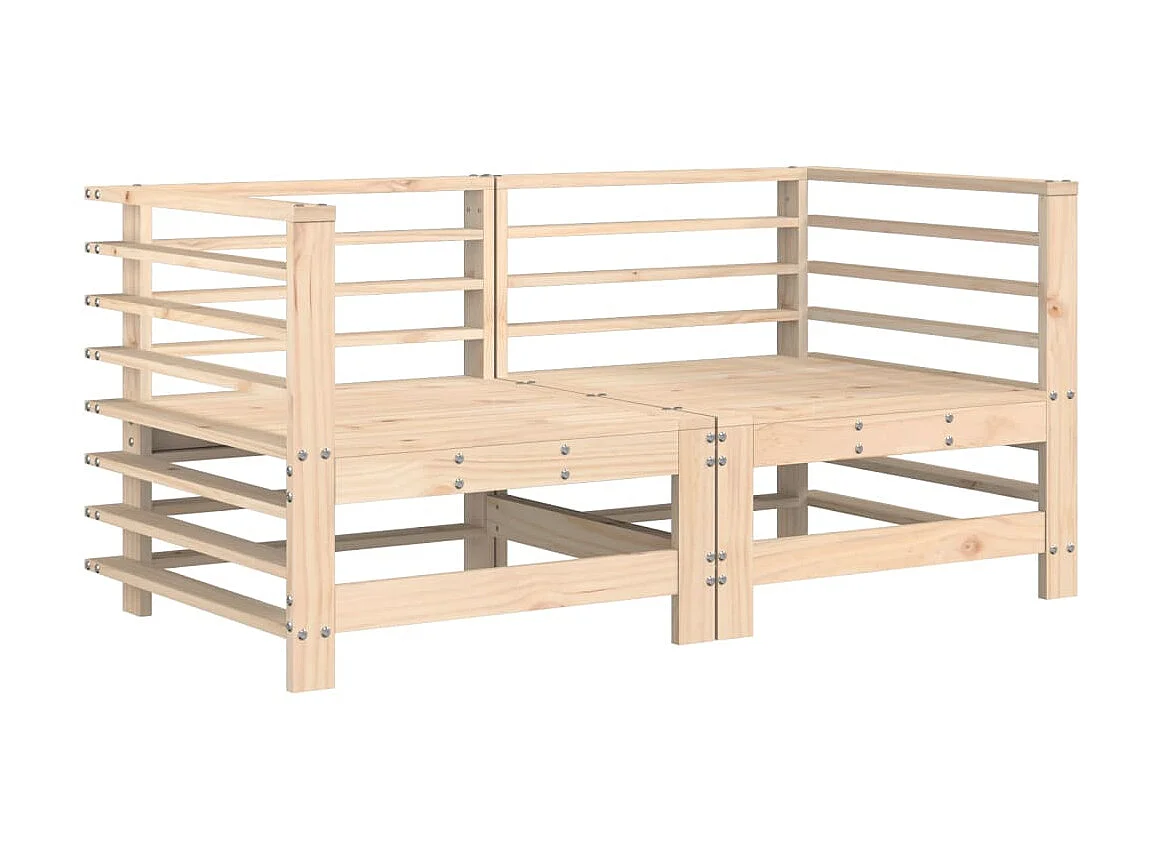 Canapés d'angle avec coussins 2 pcs bois de pin massif PWRS32021