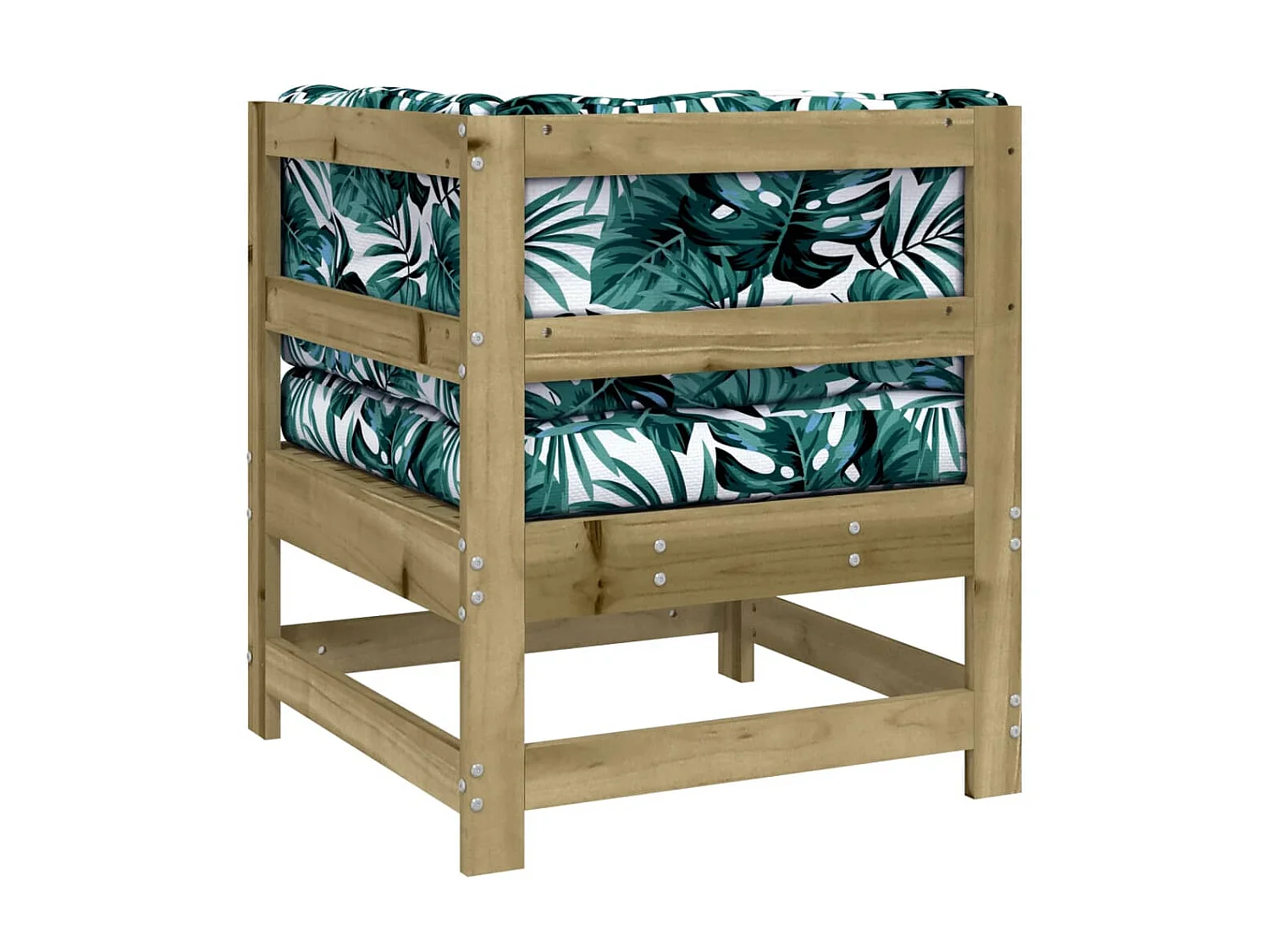 Canapé d'angle avec coussins bois de pin imprégné PWRS58584