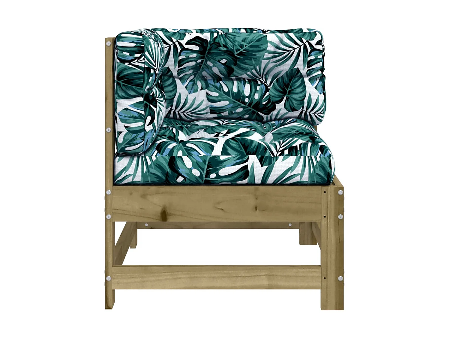 Canapé d'angle avec coussins bois de pin imprégné PWRS58584