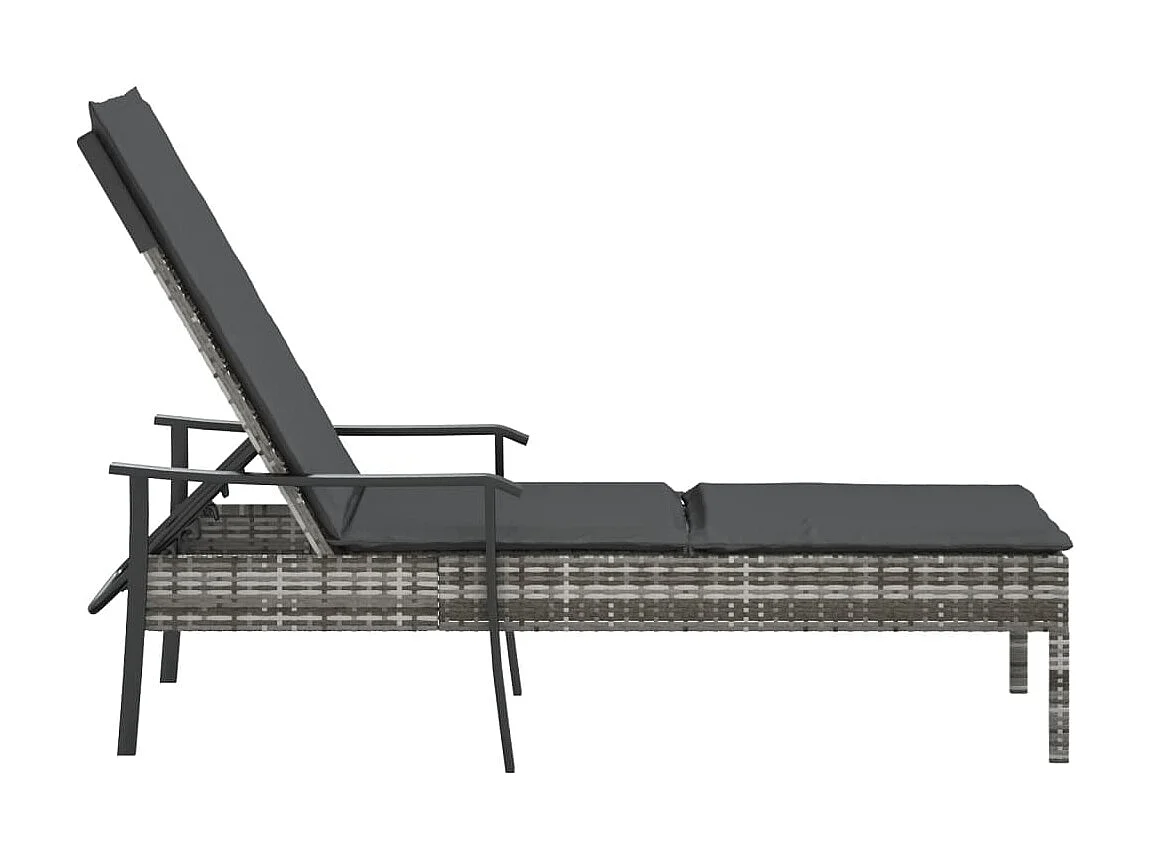 Canapés de jardin gris résine tressée PWRS14980