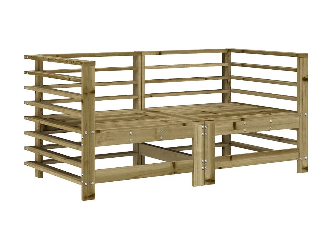 Canapés d'angle avec coussins 2 pcs bois de pin imprégné PWRS94621