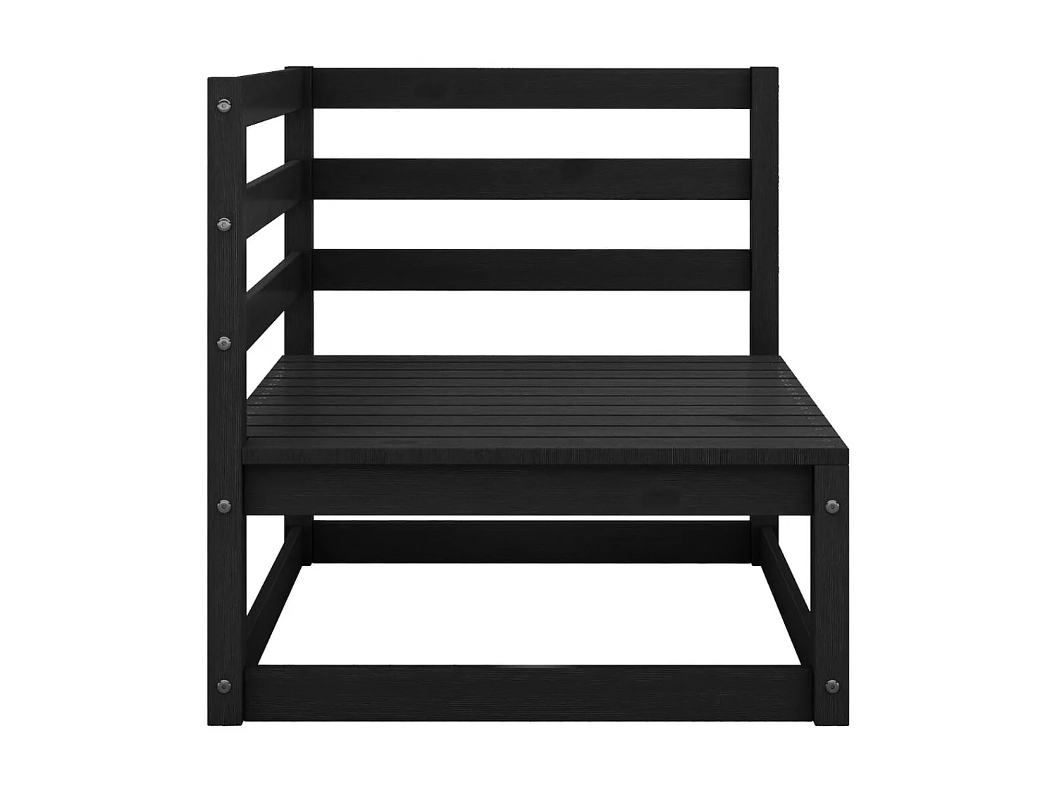 Canapé d'angle de jardin coussins anthracite Bois de pin massif PWRS67266