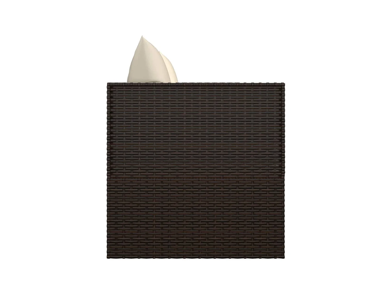 Canapé de jardin avec coussins Marron Résine tressée PEWV20041