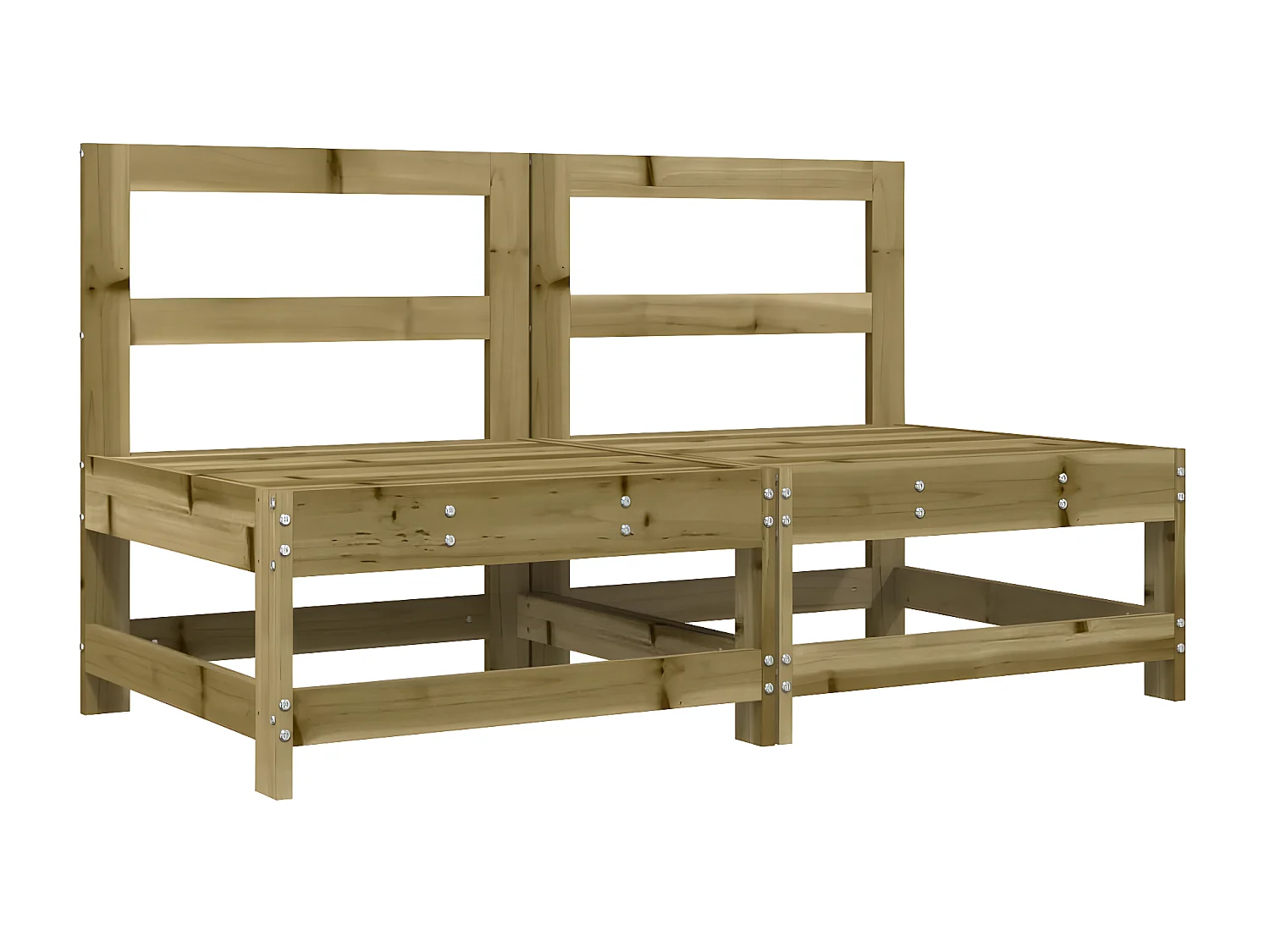 Canapés centraux de jardin avec coussins 2 pcs bois de pin imprégné PWRS51499