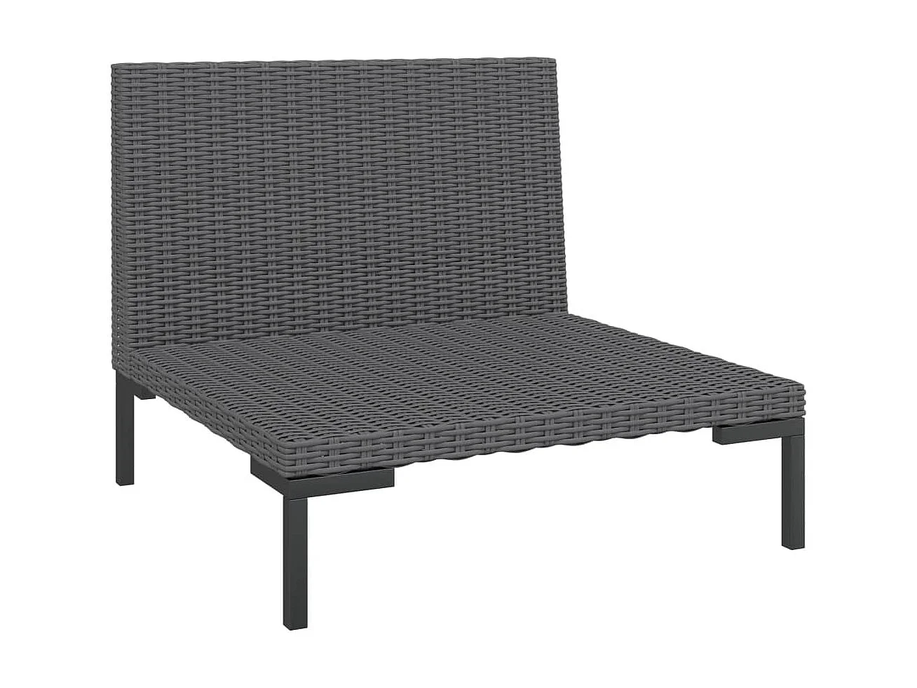 Tuinbanken 2 st met kussens halfrond poly rattan NL466320