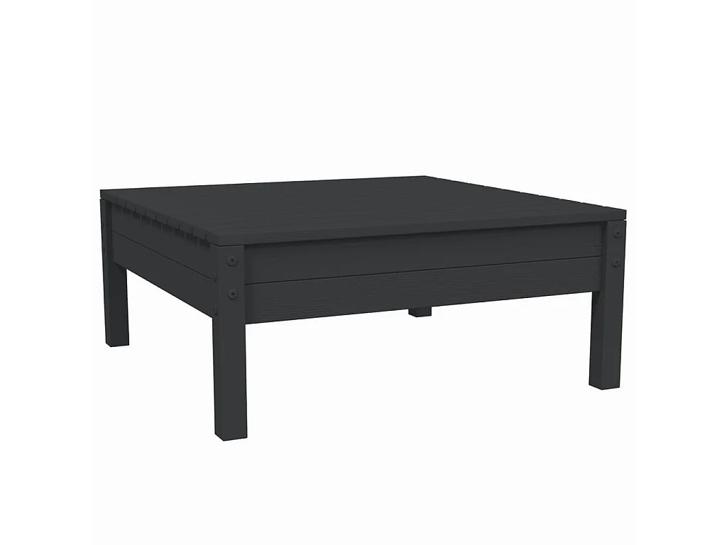 3 pcs Canapés de jardin avec coussins Noir Bois de pin massif PWRS82430