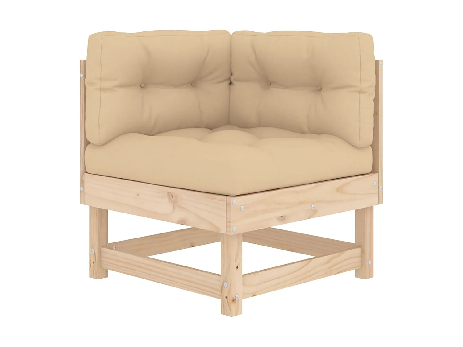 Canapés d'angle avec coussins 2 pcs bois de pin massif PWRS29736