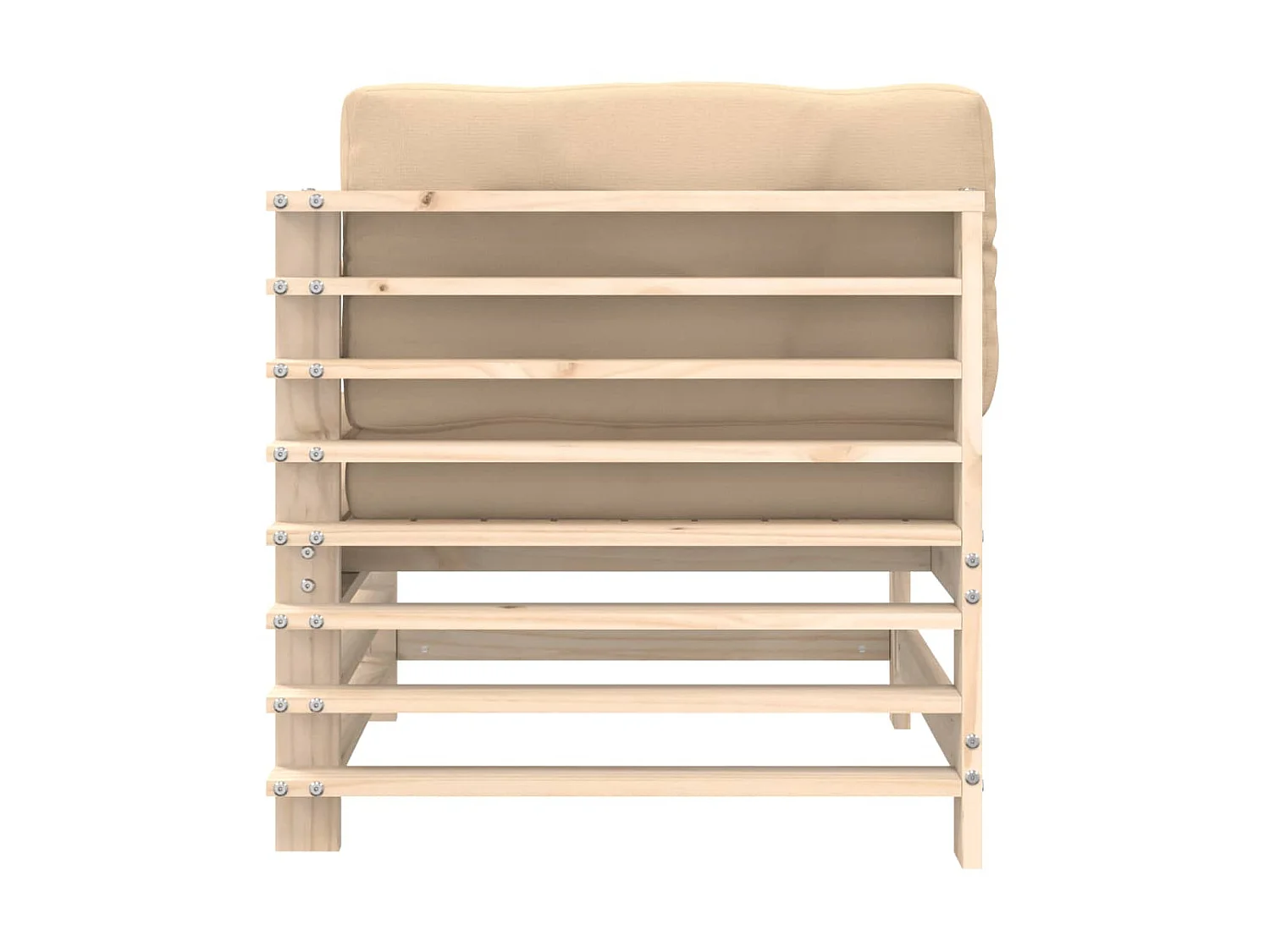 Canapé d'angle avec coussins bois de pin solide PWRS65599