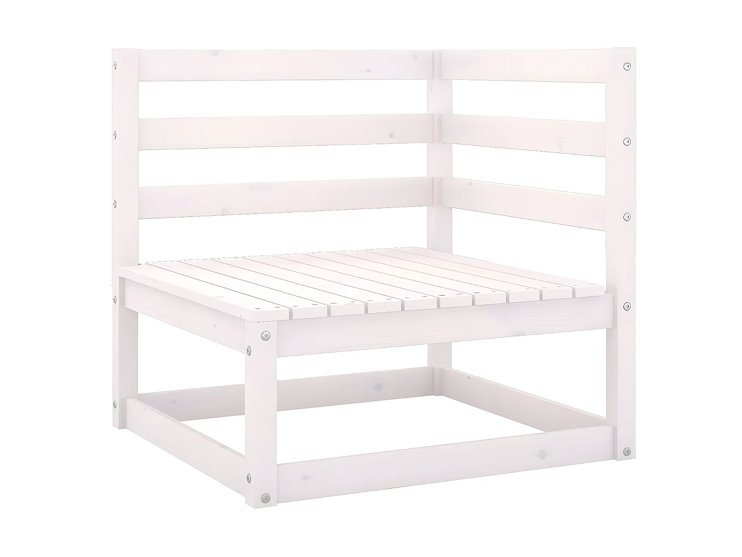 2 pcs Canapés de jardin avec coussins Blanc Bois de pin massif PWRS78663