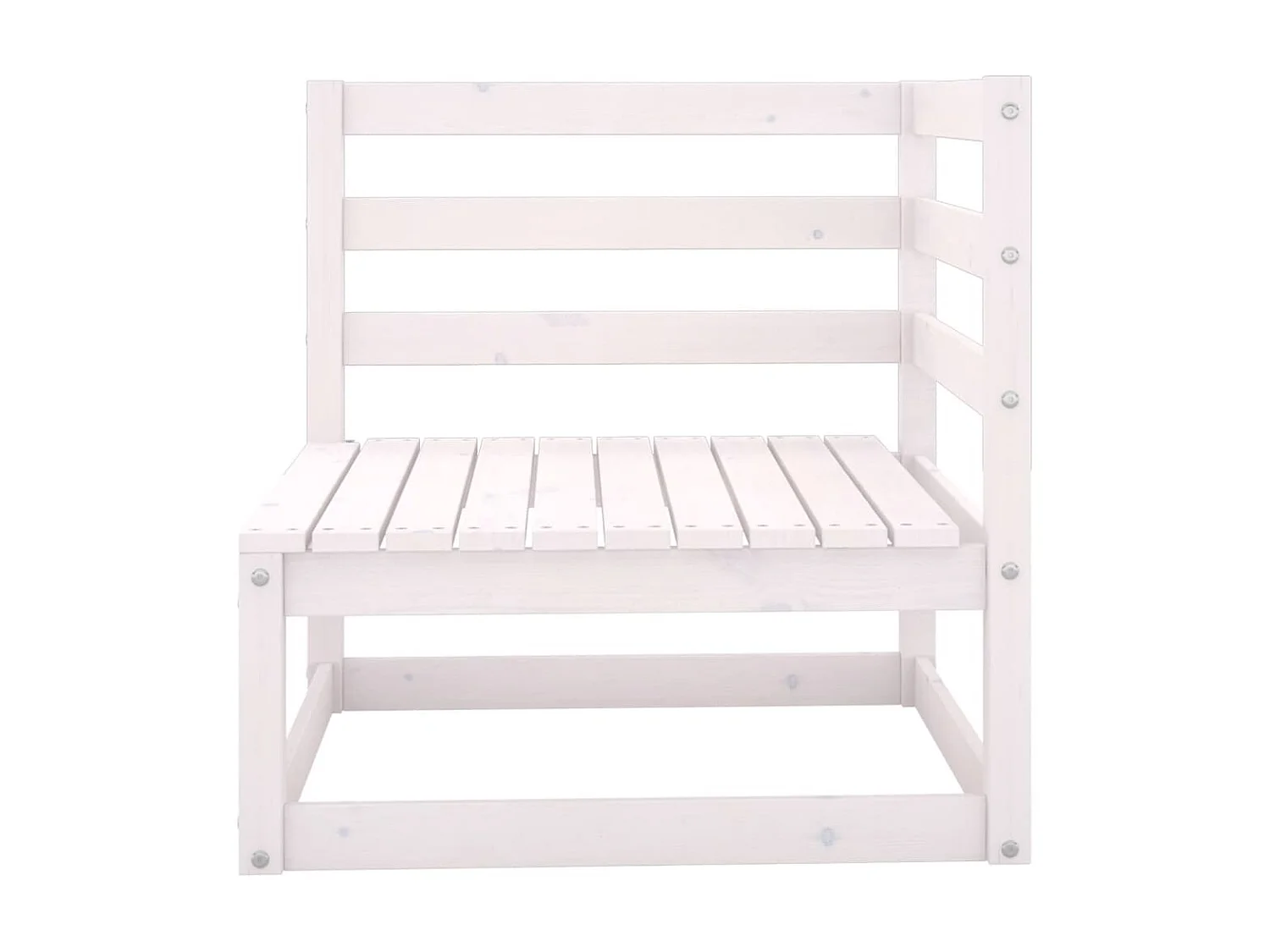 2 pcs Canapés de jardin avec coussins Blanc Bois de pin massif PWRS78663