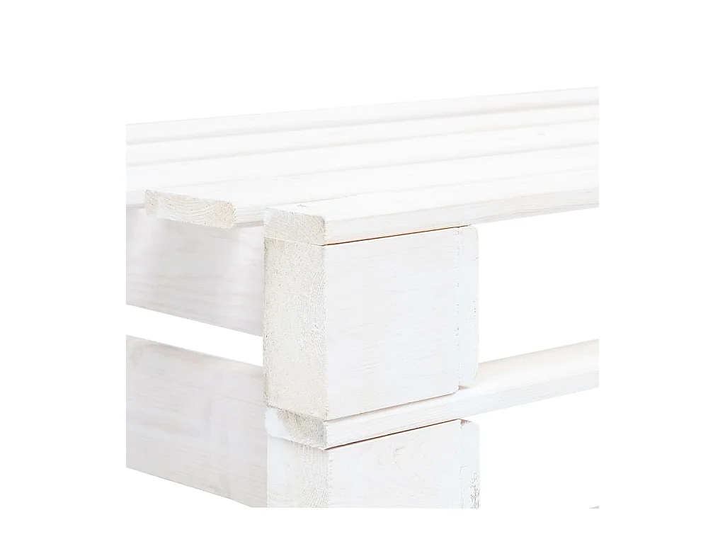 Canapé palette de jardin Blanc Bois de pin imprégné PWRS23314