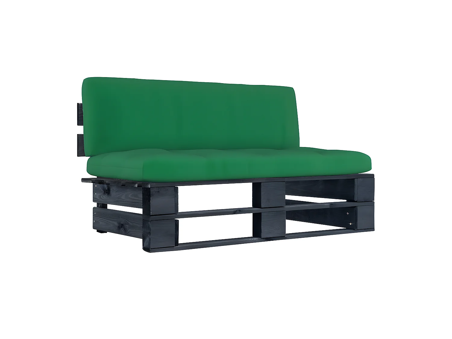 Canapé palette de jardin Noir Bois de pin imprégné PWRS98399